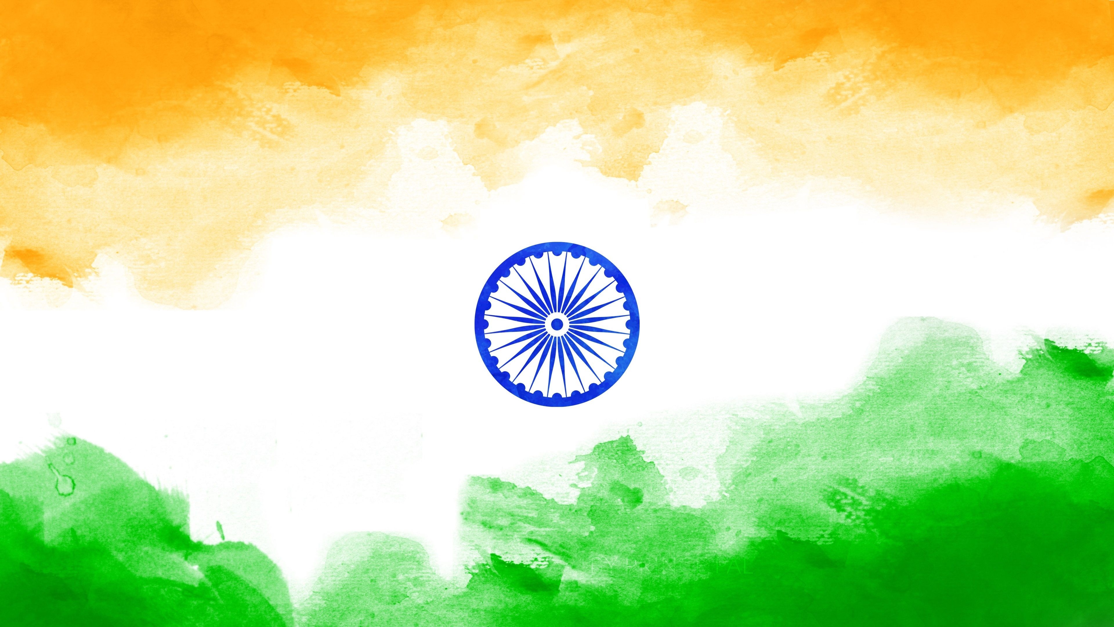 Flag of India, Patriotic symbol, National colors, Emblem of unity, 3840x2160 4K Desktop