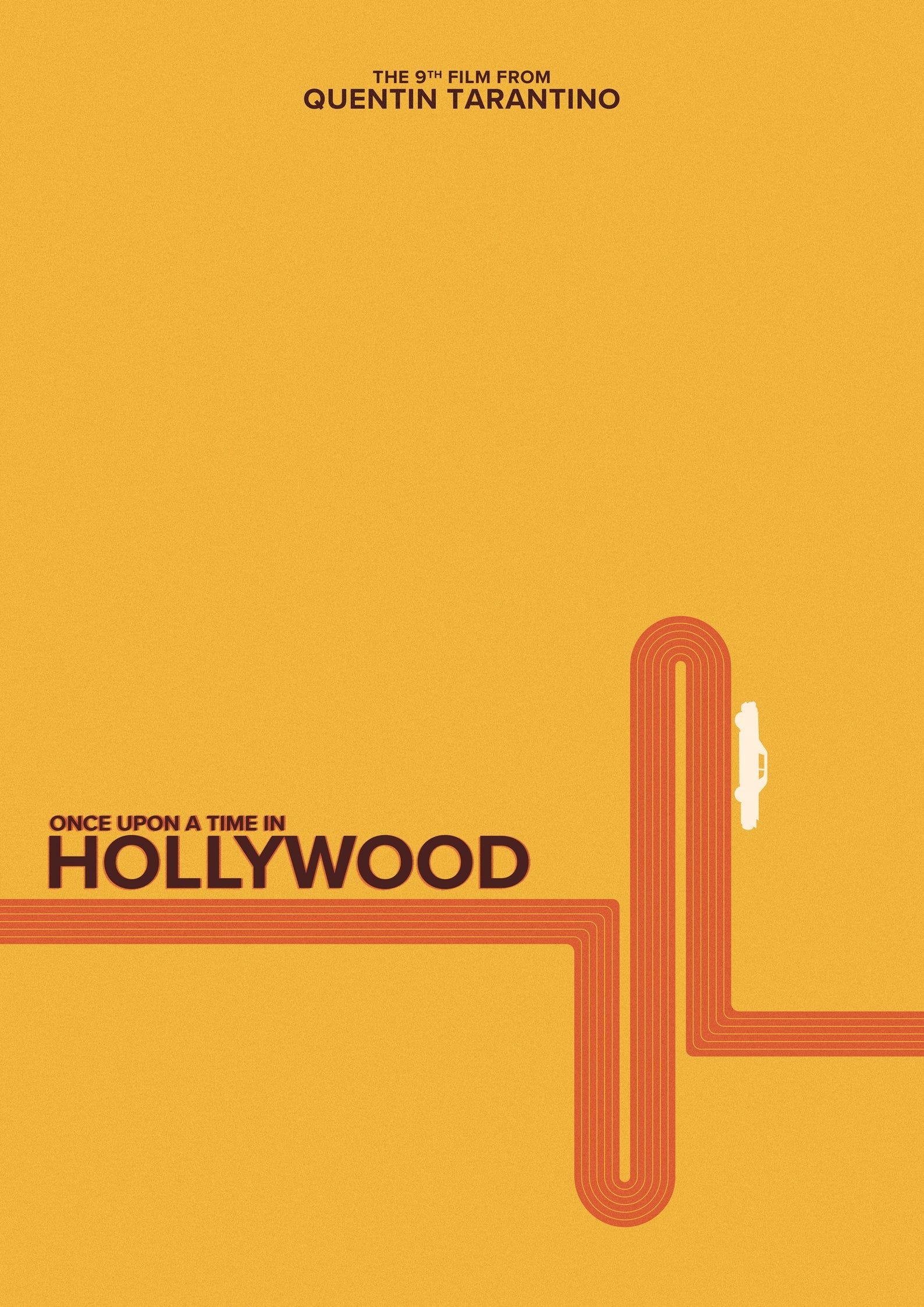 Once Upon a Time in Hollywood, Movies, Retro minimalist poster, Etsy UK, 1590x2250 HD Phone