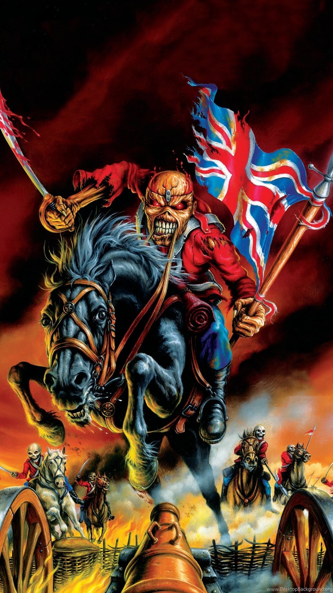Iron Maiden Band Music, Striking wallpaper art, Visual tribute, Band's legendary status, 1080x1920 Full HD Phone