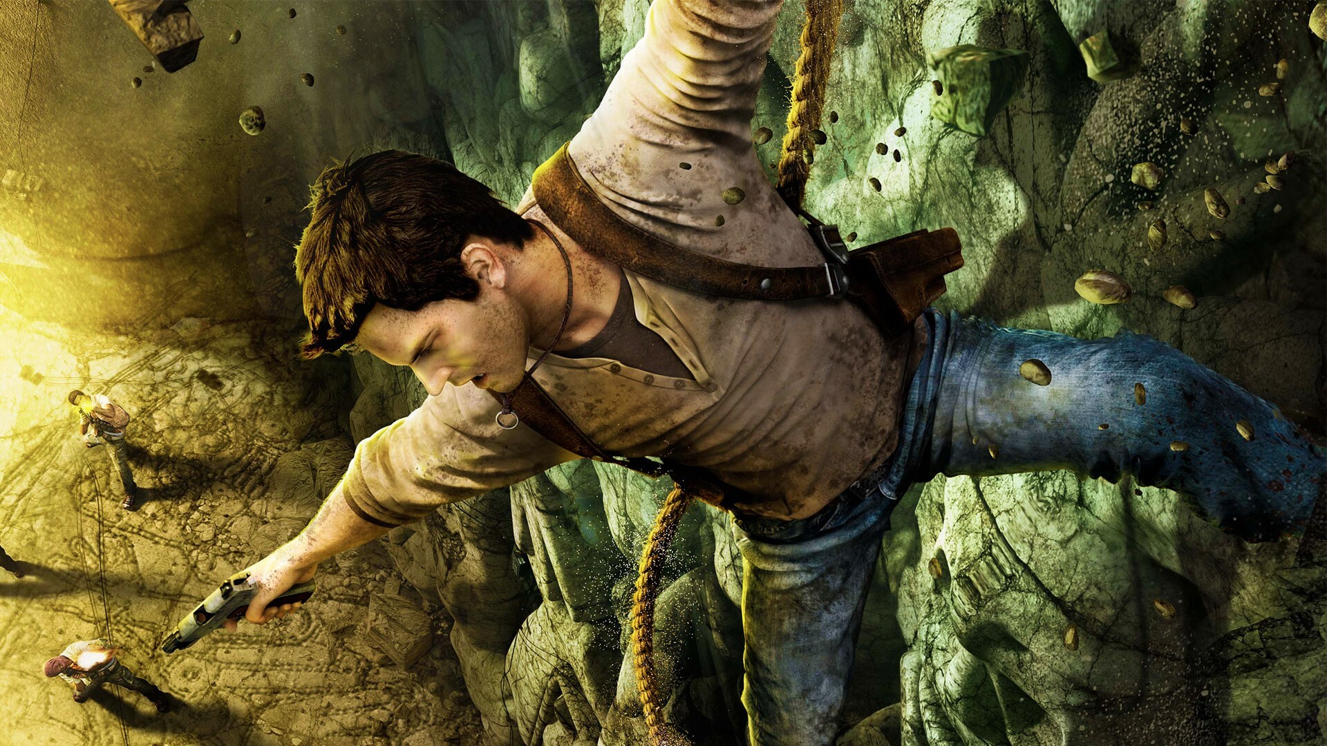 Uncharted: Josh Scherr, leader of the Drake's Fortune story sequence team, said that they created Drake as an "ordinary guy" with no special powers. 1920x1080 Full HD Background.