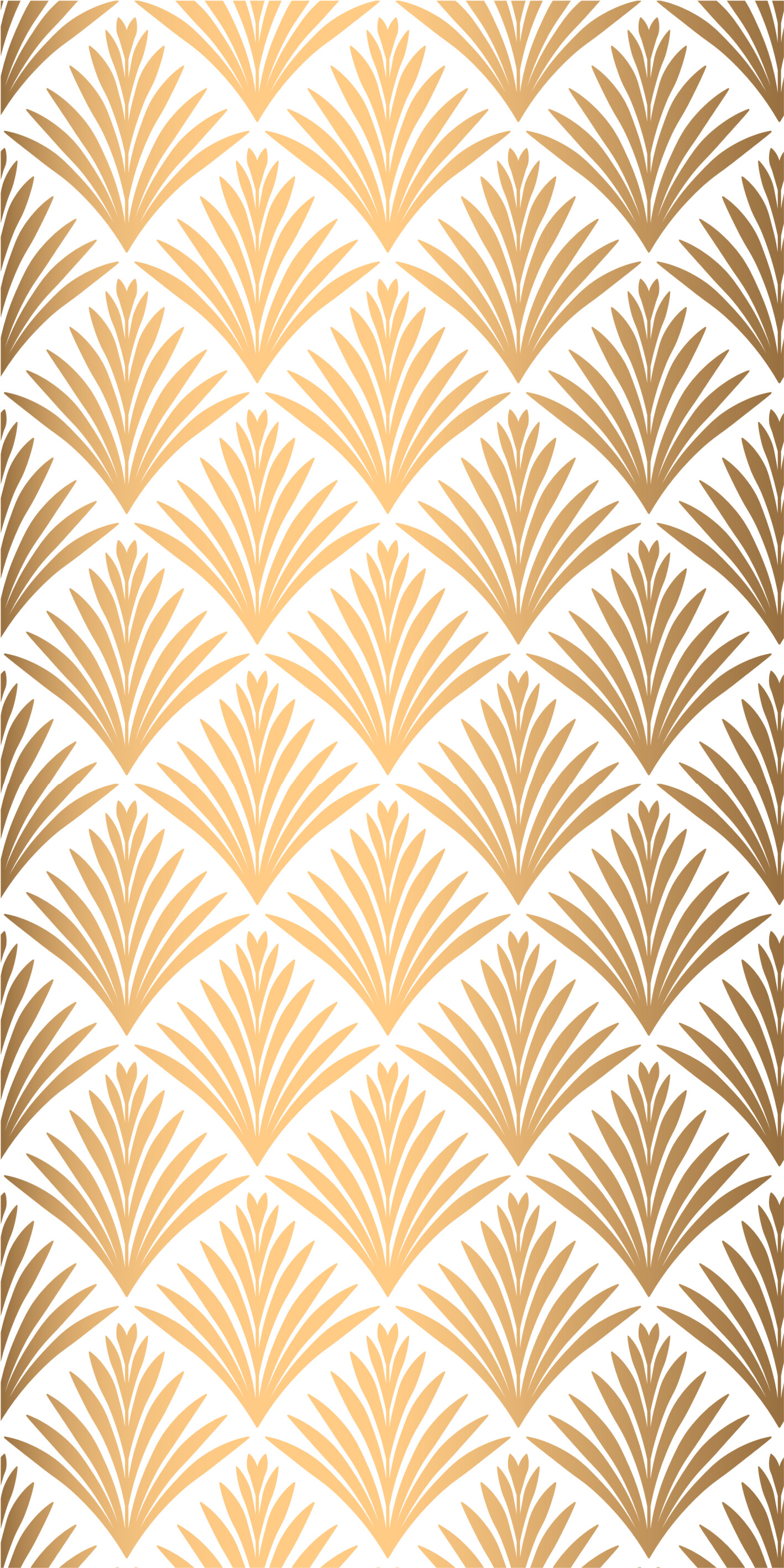 Gold Leaf: Geometric floral decoration, Palm branch, Tropical decor, Symmetry. 1420x2840 HD Wallpaper.
