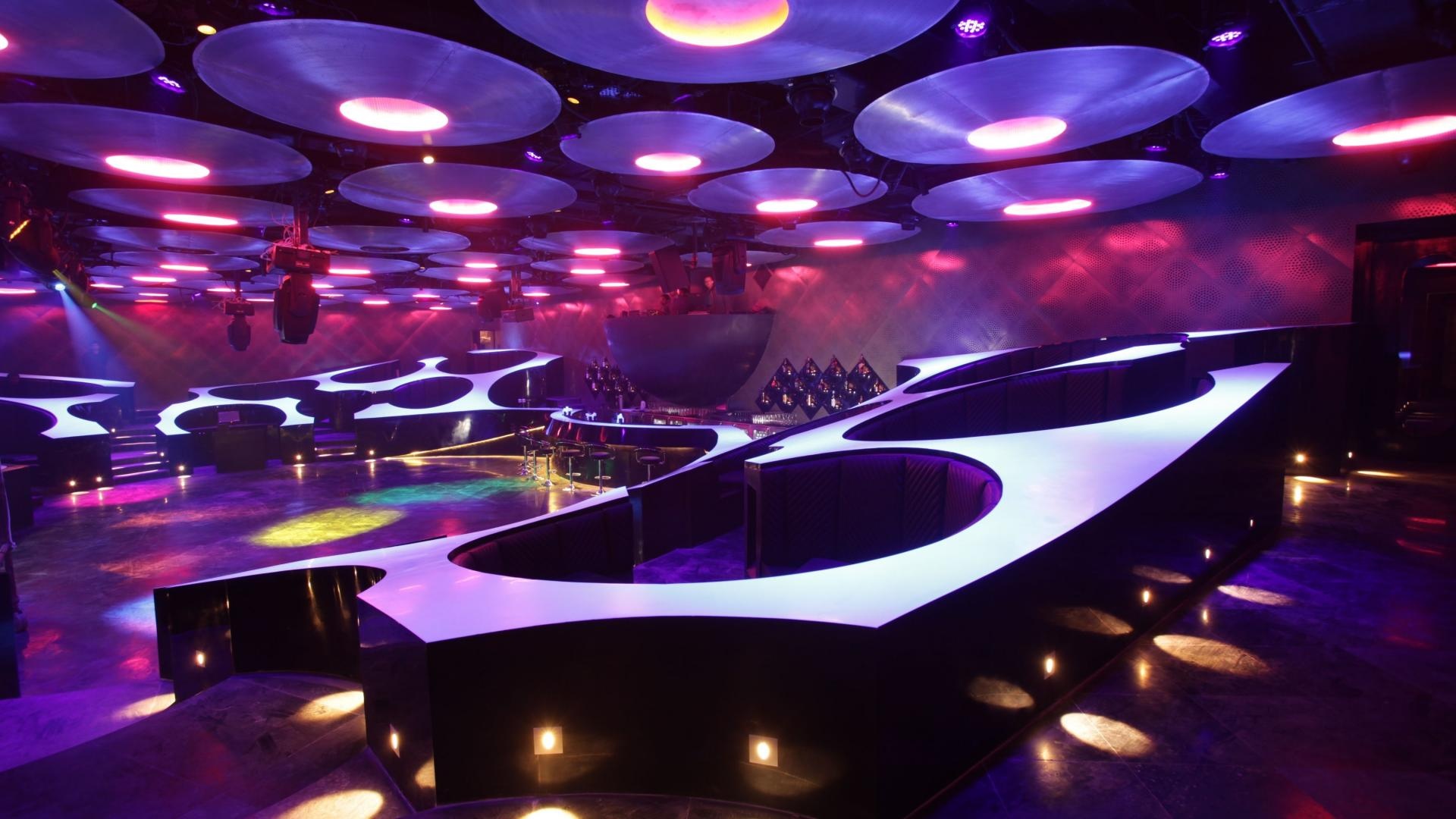 Nightclub: An entertainment venue, Dance floor, Bar, Loud amplified music. 1920x1080 Full HD Wallpaper.