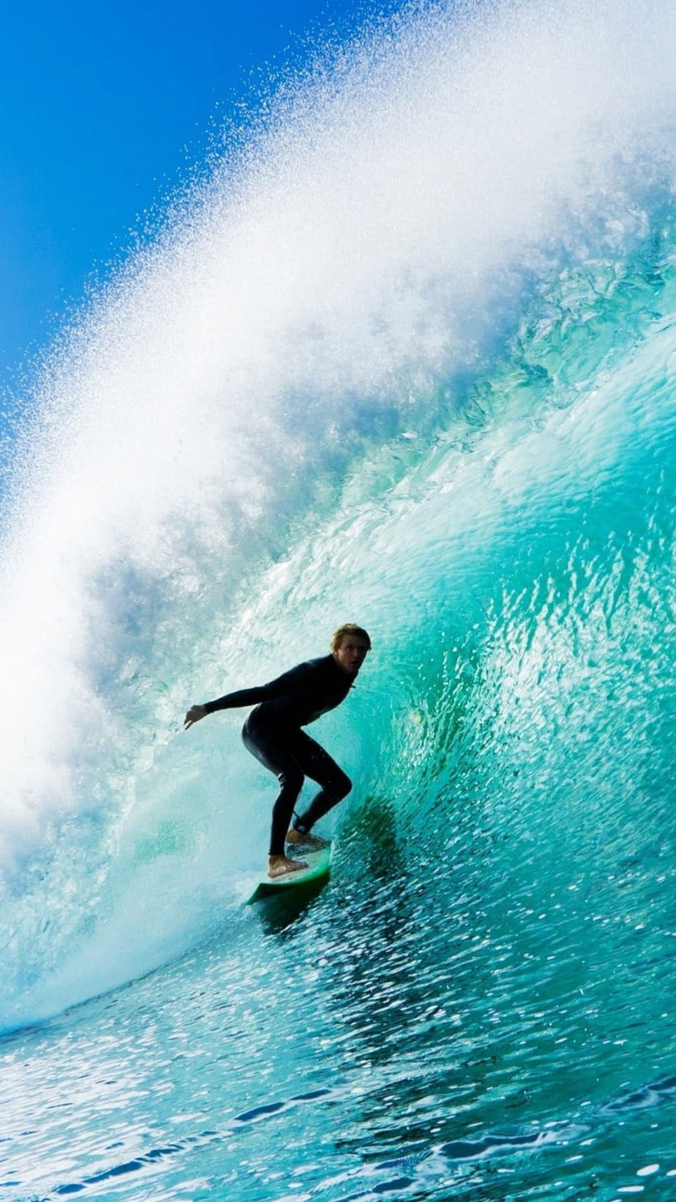 Surfing energy, Athletic motion, Waves in action, Sporty excellence, 1350x2400 HD Phone