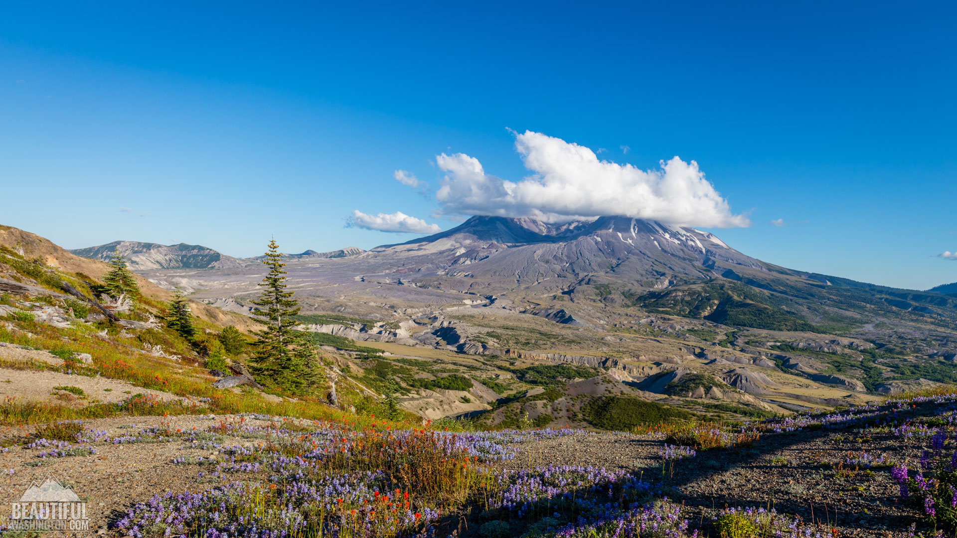 Mount St. Helens, Loowit viewpoint, Breathtaking panorama, Majestic peak, 1920x1080 Full HD Desktop