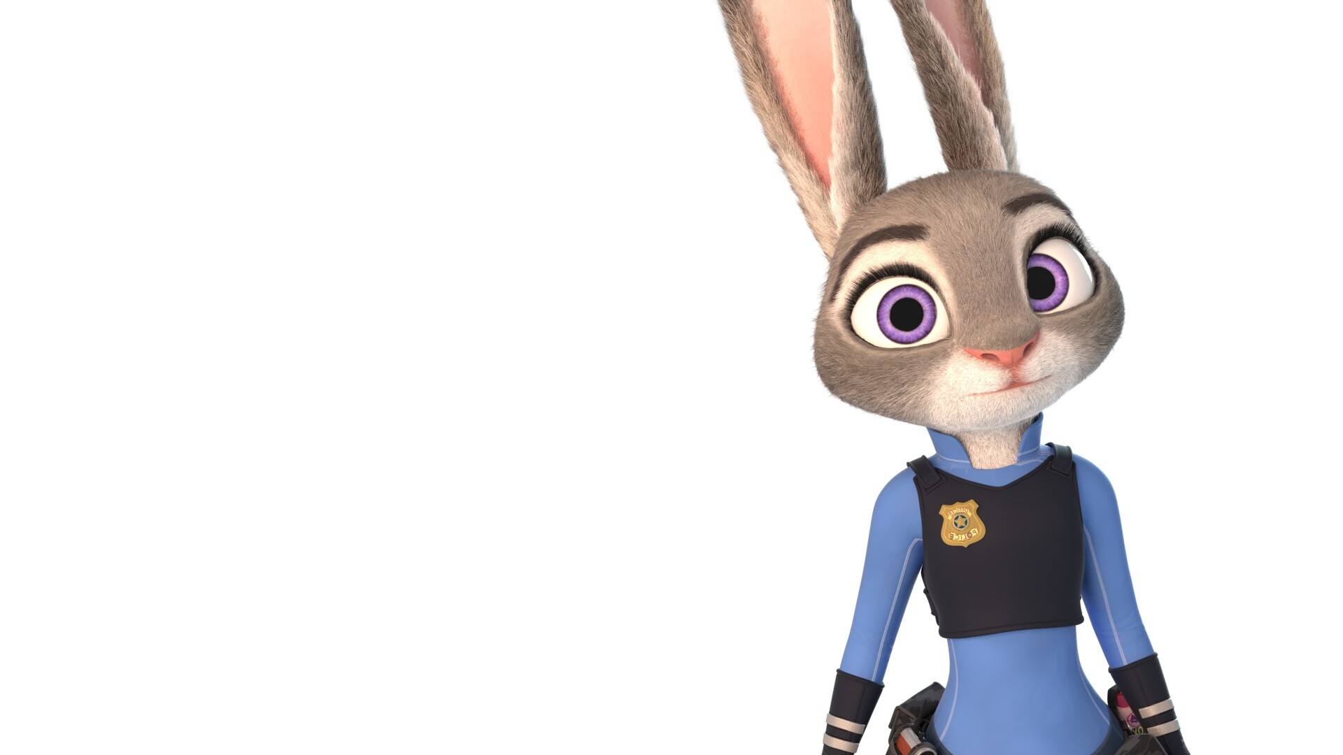 Zootopia: A family animation movie from Disney about a young bunny determined to be a cop at all costs – in a land where only 'predators' are cops, she would be the first ‘prey’ cop. 1920x1080 Full HD Background.