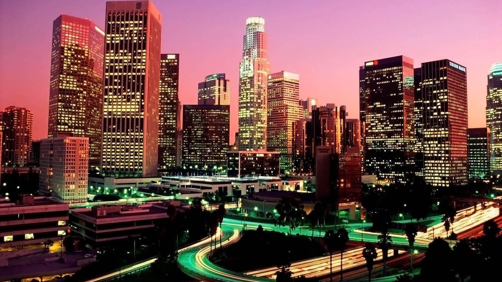 Los Angeles: One of the most complex megacities of the world, CA. 1920x1080 Full HD Wallpaper.