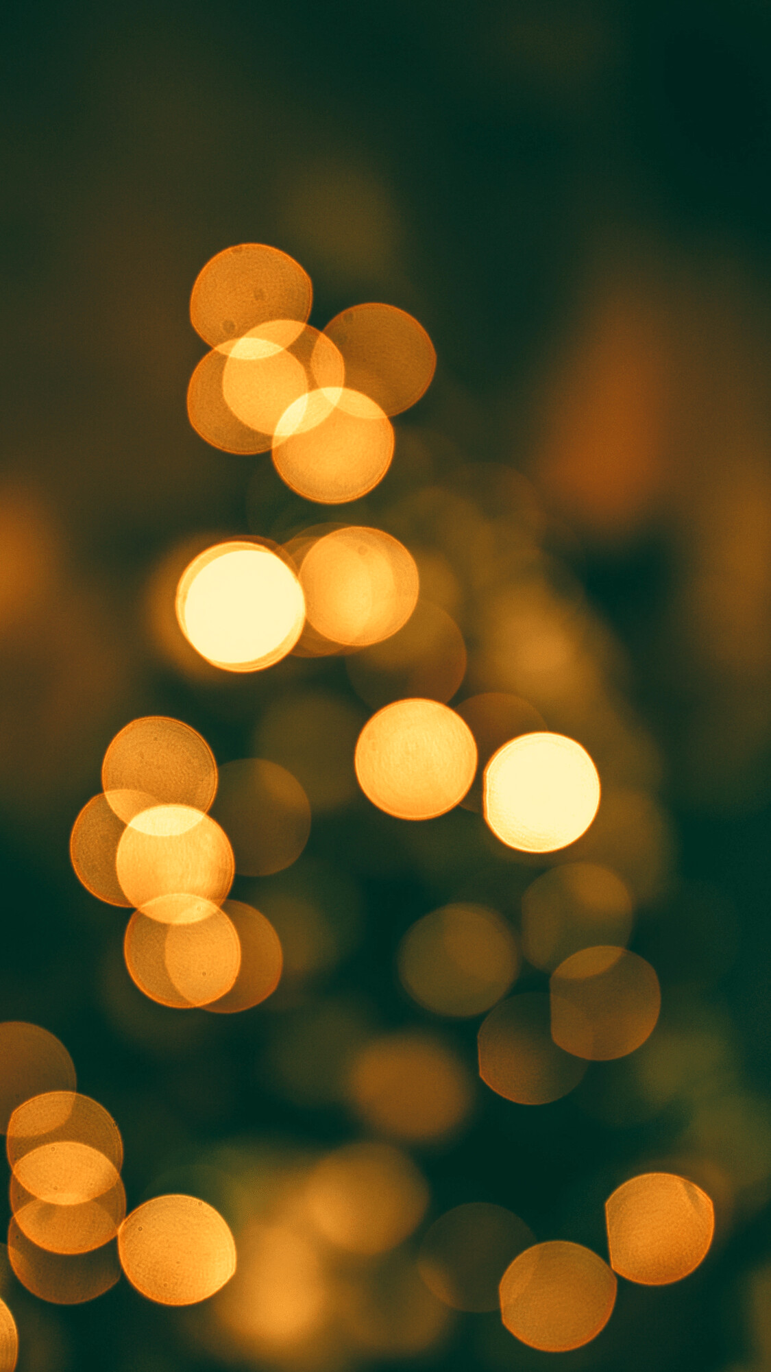 Gold Lights: Sparkling golden bubbles, Out-of-focus blurred lights, Christmas decoration. 1130x2010 HD Wallpaper.