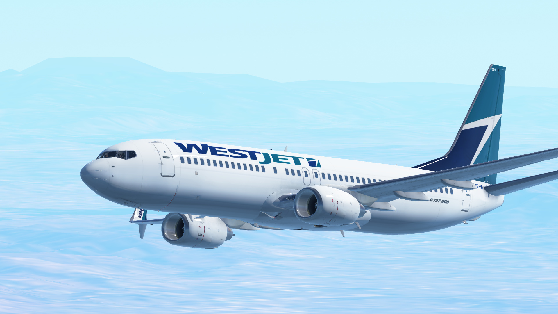 WestJet 737-800, Nose cap support, 1920x1080 Full HD Desktop