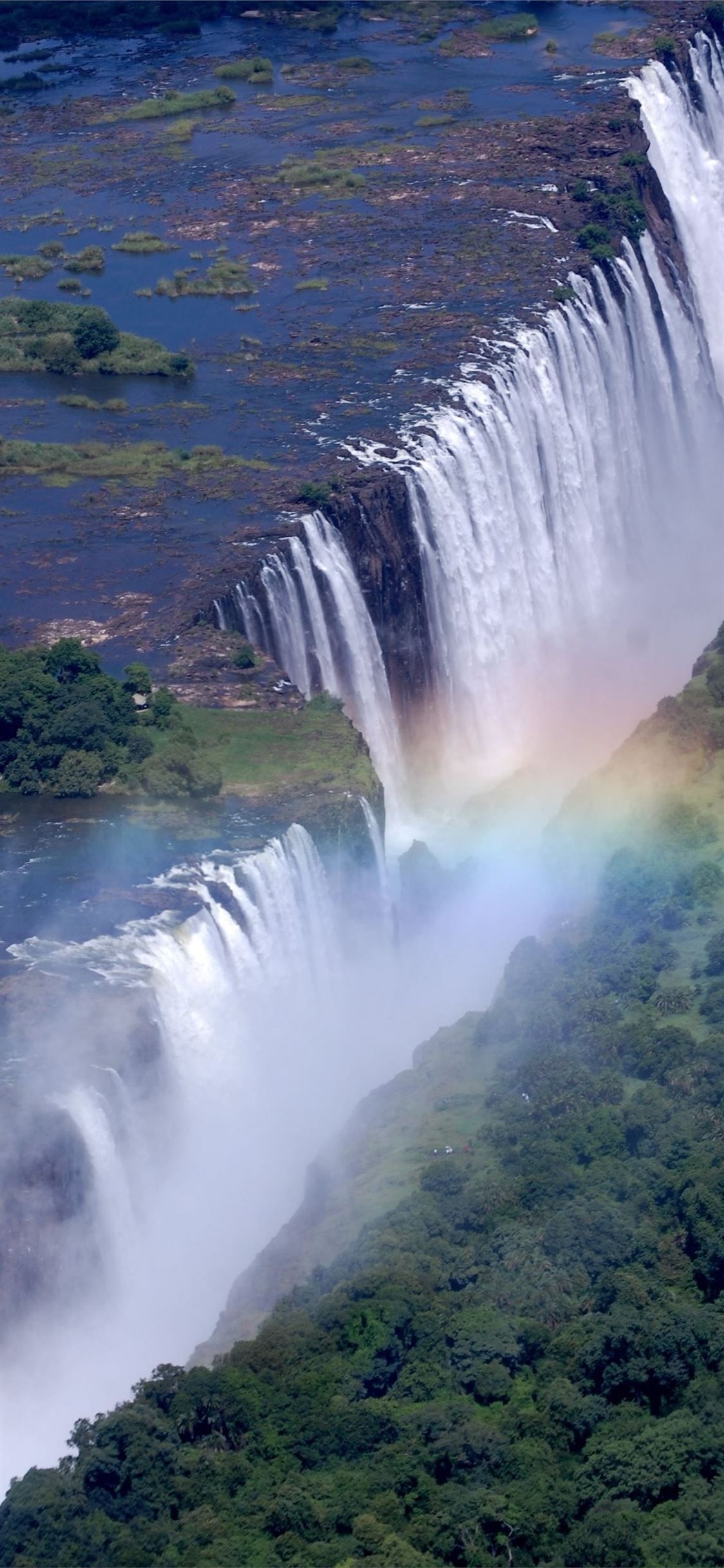 Victoria Falls, Breathtaking wonder, Zambia's pride, Travel destination, 1130x2440 HD Phone