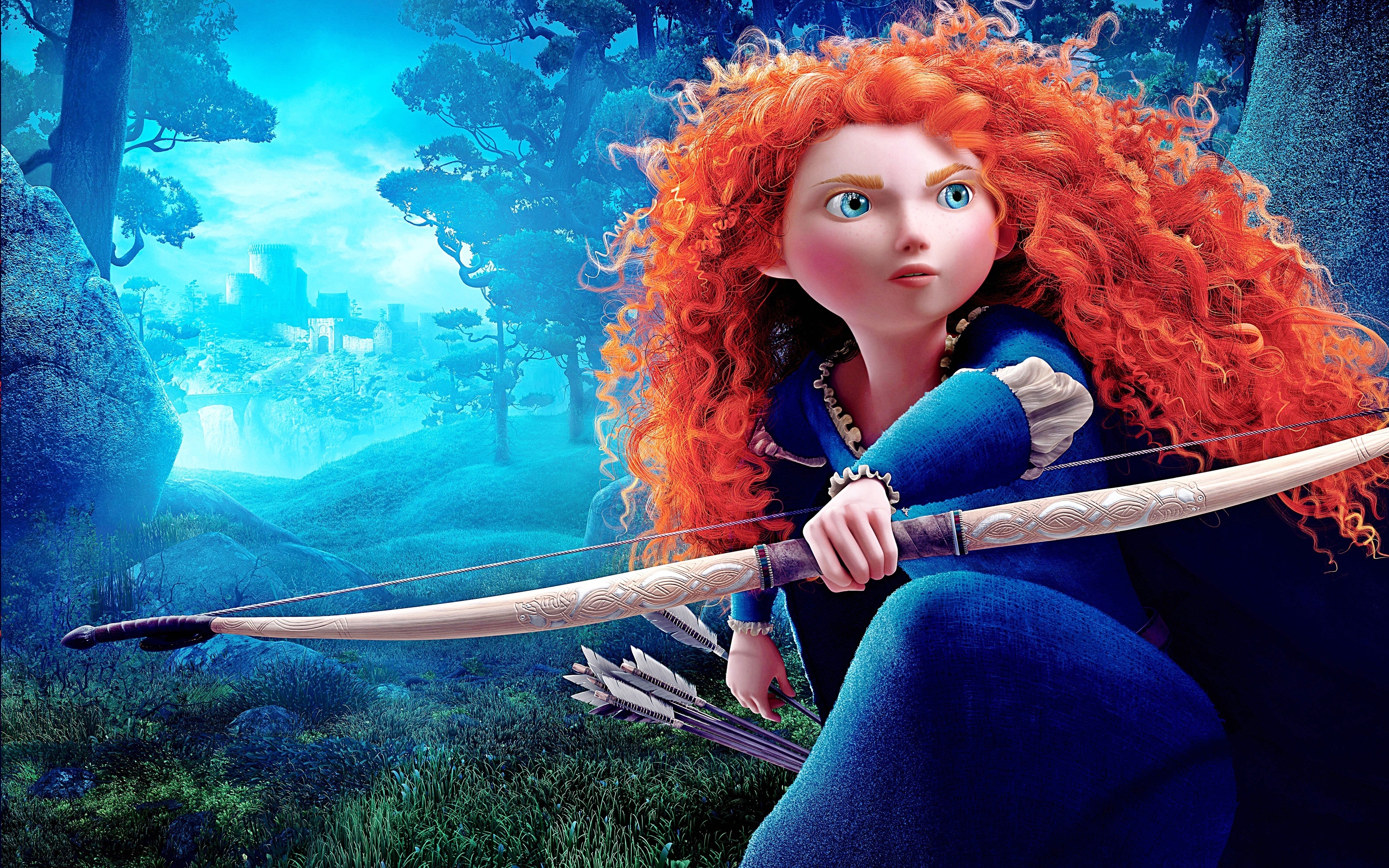 Disney's Brave, Animated adventure, Scottish folklore, Courageous protagonist, 2880x1800 HD Desktop