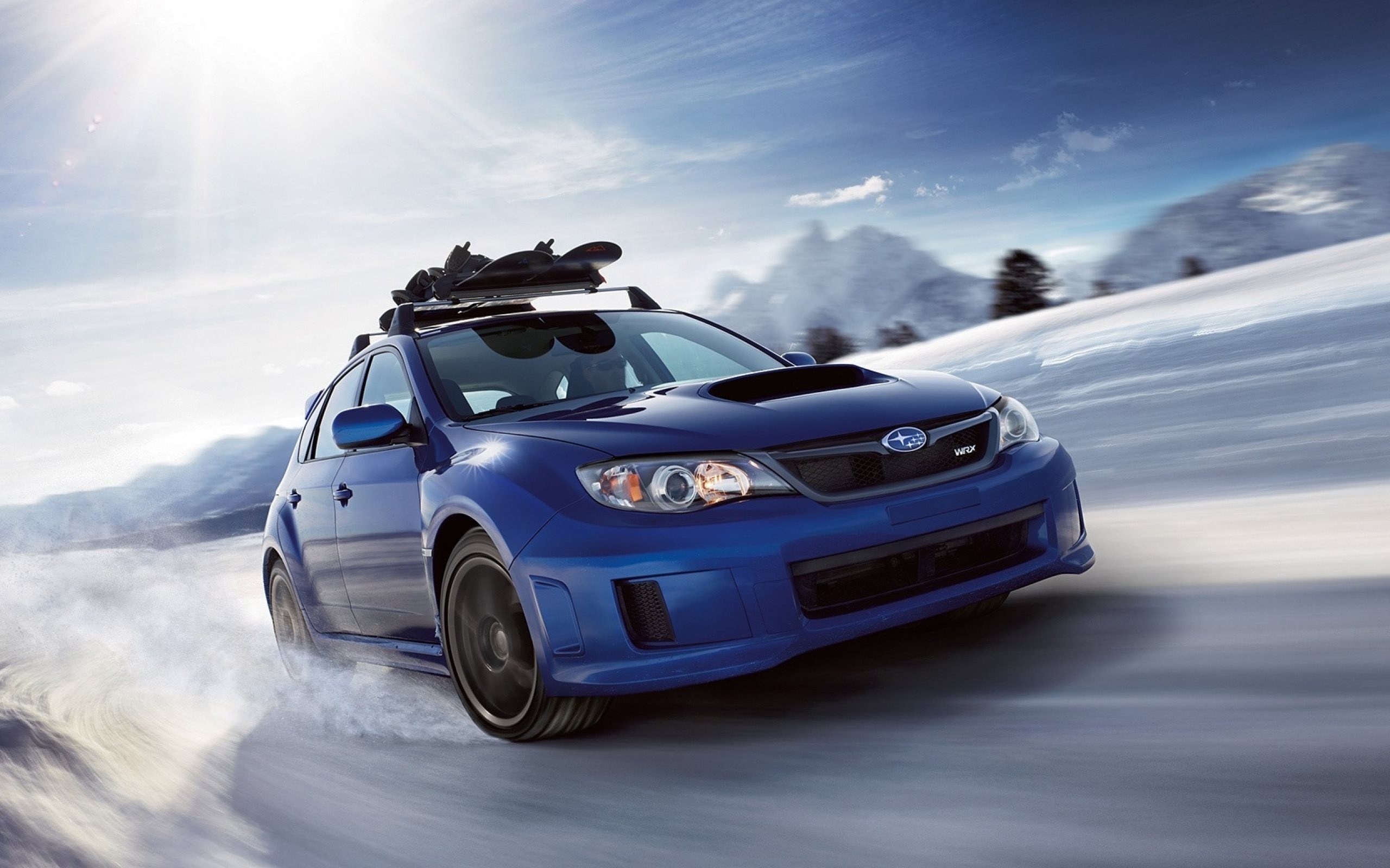 Subaru Impreza, Winter drift, Snow blue, High-quality pictures, 2560x1600 HD Desktop