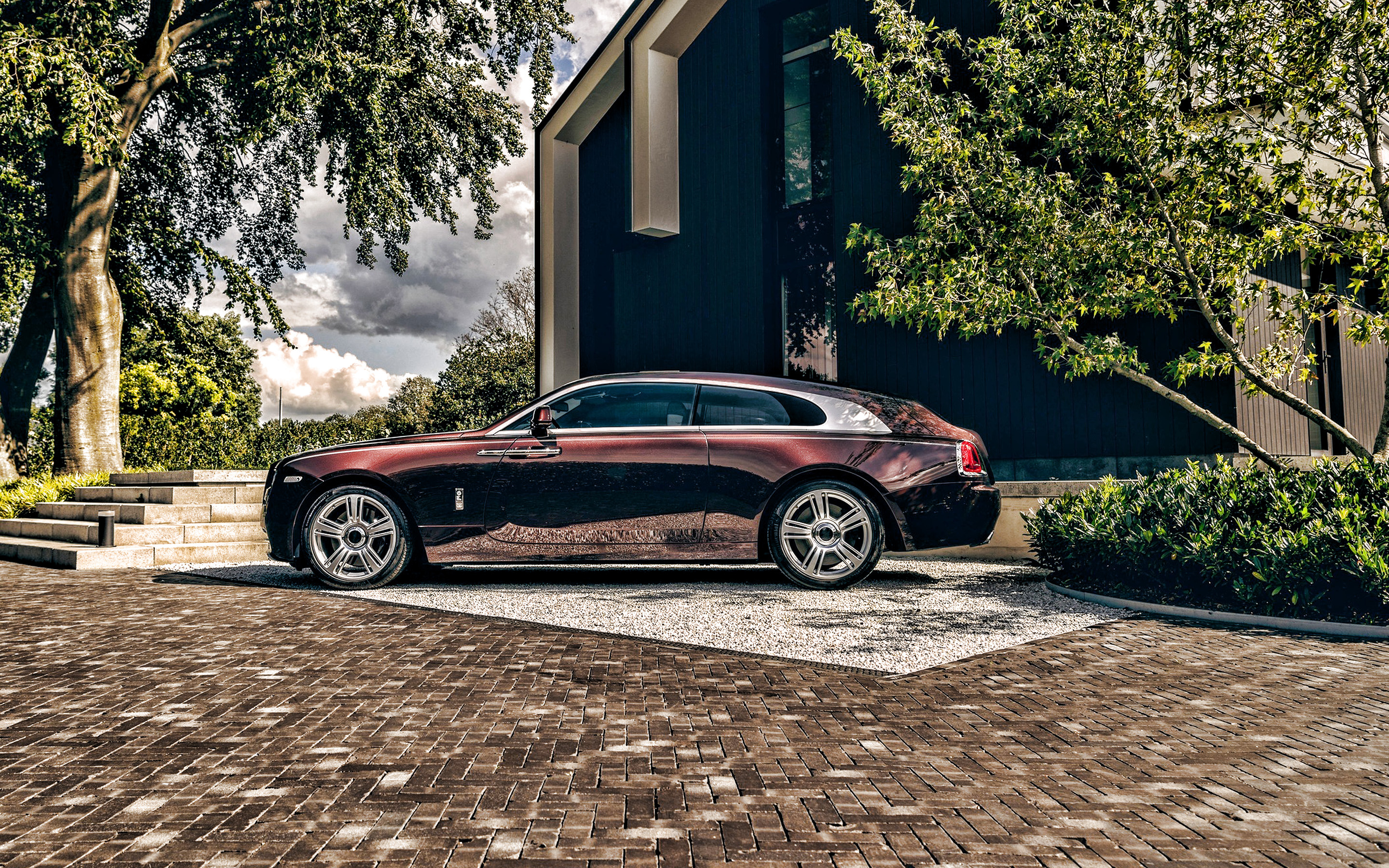 Rolls-Royce Wraith, Silver spectre, British cars, Luxury cars, 2880x1800 HD Desktop