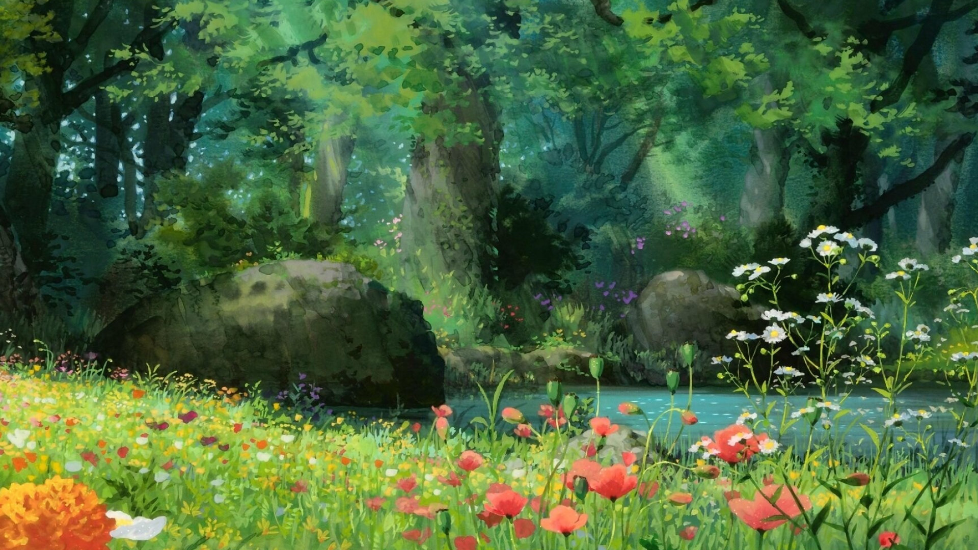 The Secret World of Arrietty: The highest-grossing Japanese film at the Japanese box office for the year 2010, Scenery. 1920x1080 Full HD Wallpaper.