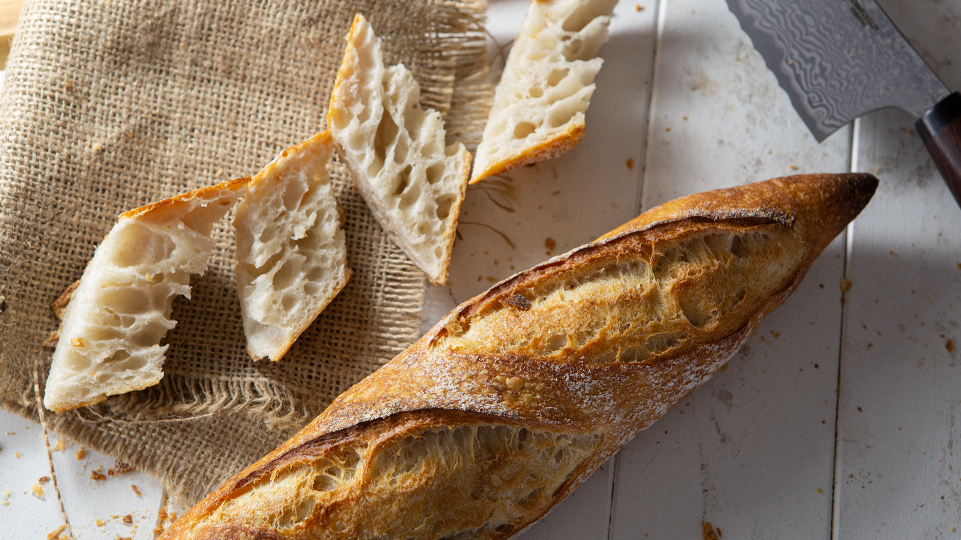Baguette: Among the most popular types of bread in French cuisine. 1920x1080 Full HD Wallpaper.