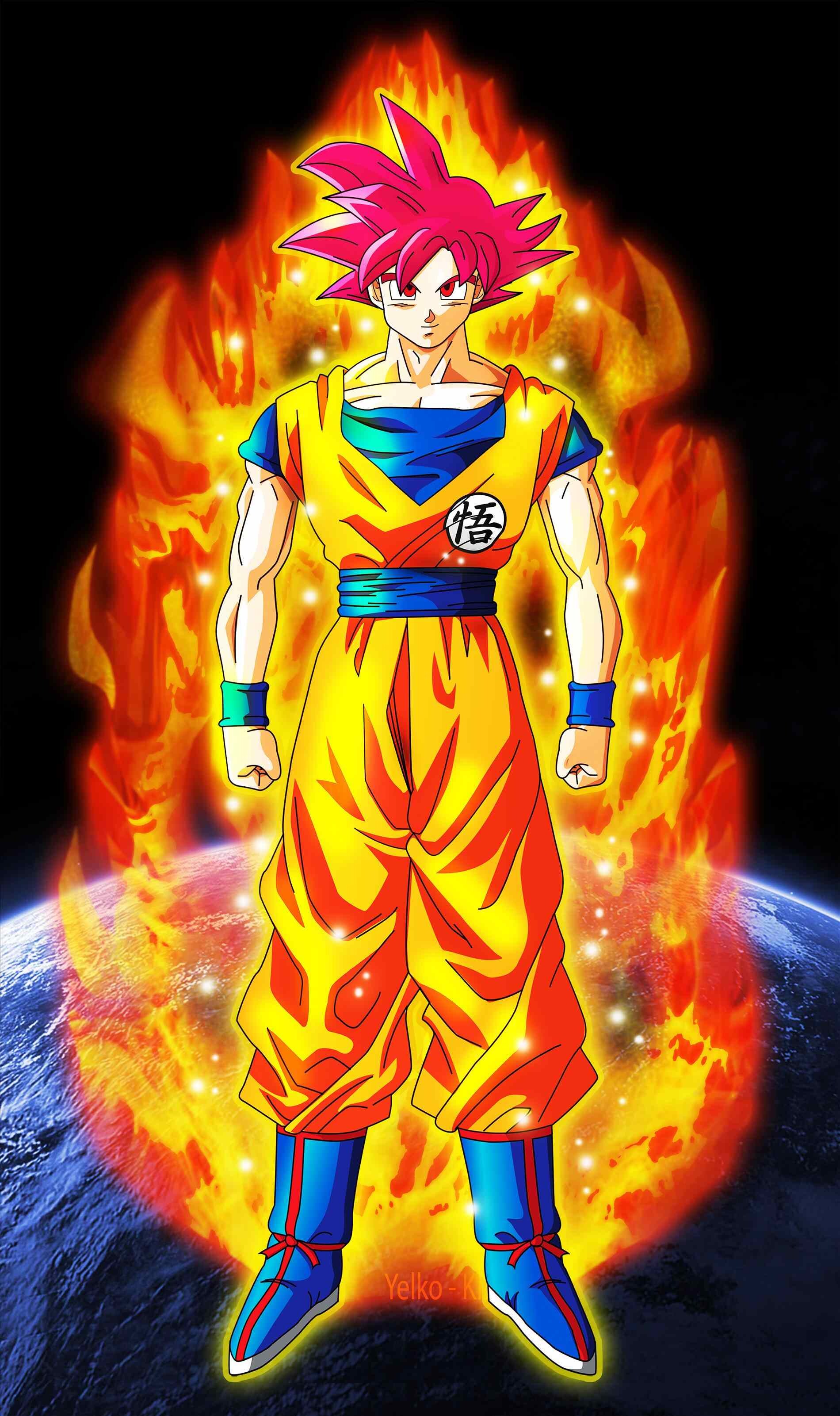 Super Goku, Legendary Saiyan, Epic wallpapers, Powerful aura, 1900x3210 HD Phone