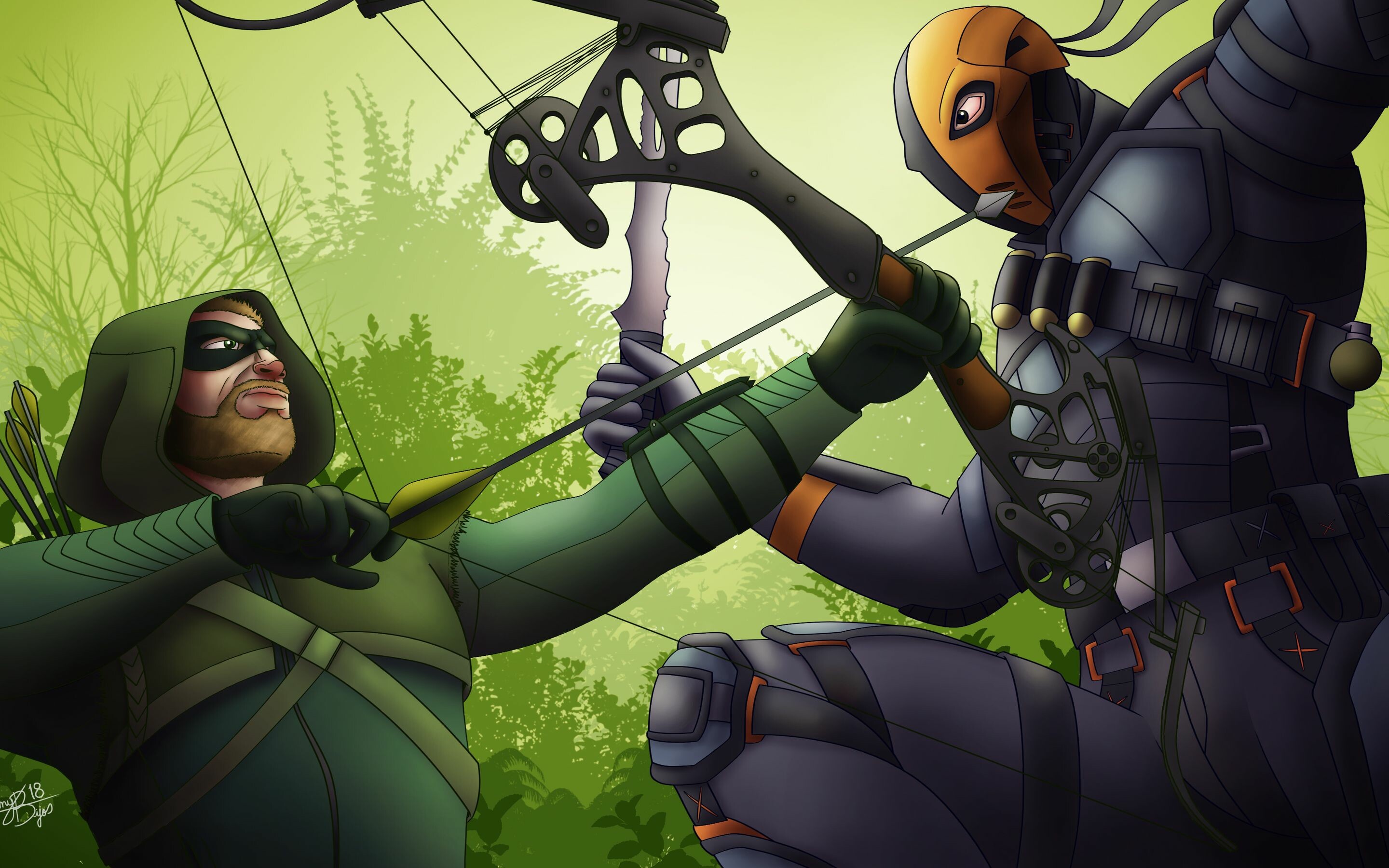 Green Arrow: Deathstroke, Superhero, Fictional character. 2880x1800 HD Background.