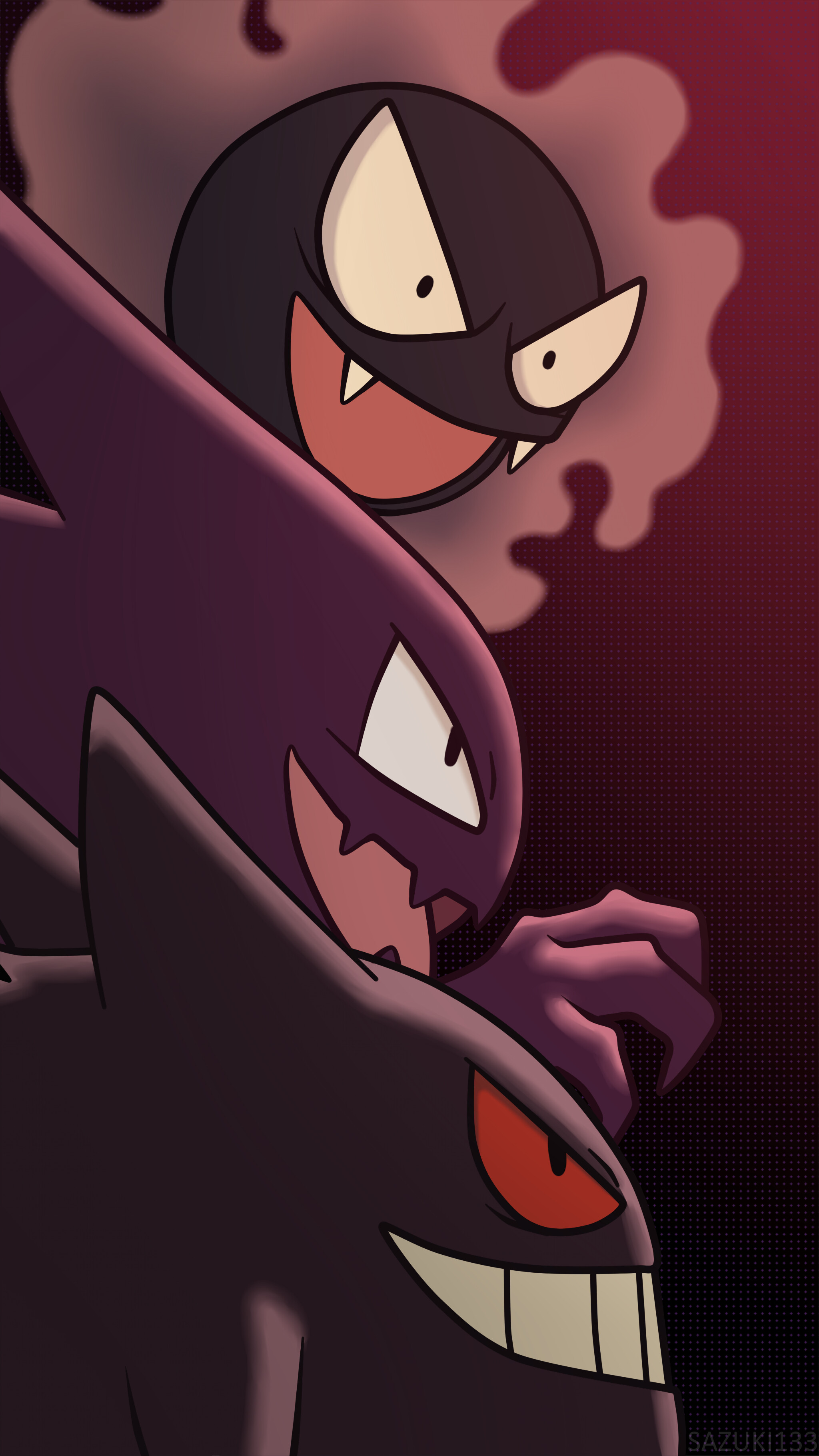 Gastly: Haunter, Gengar, Pokemon that largely composed of vaporous matter. 2050x3640 HD Wallpaper.