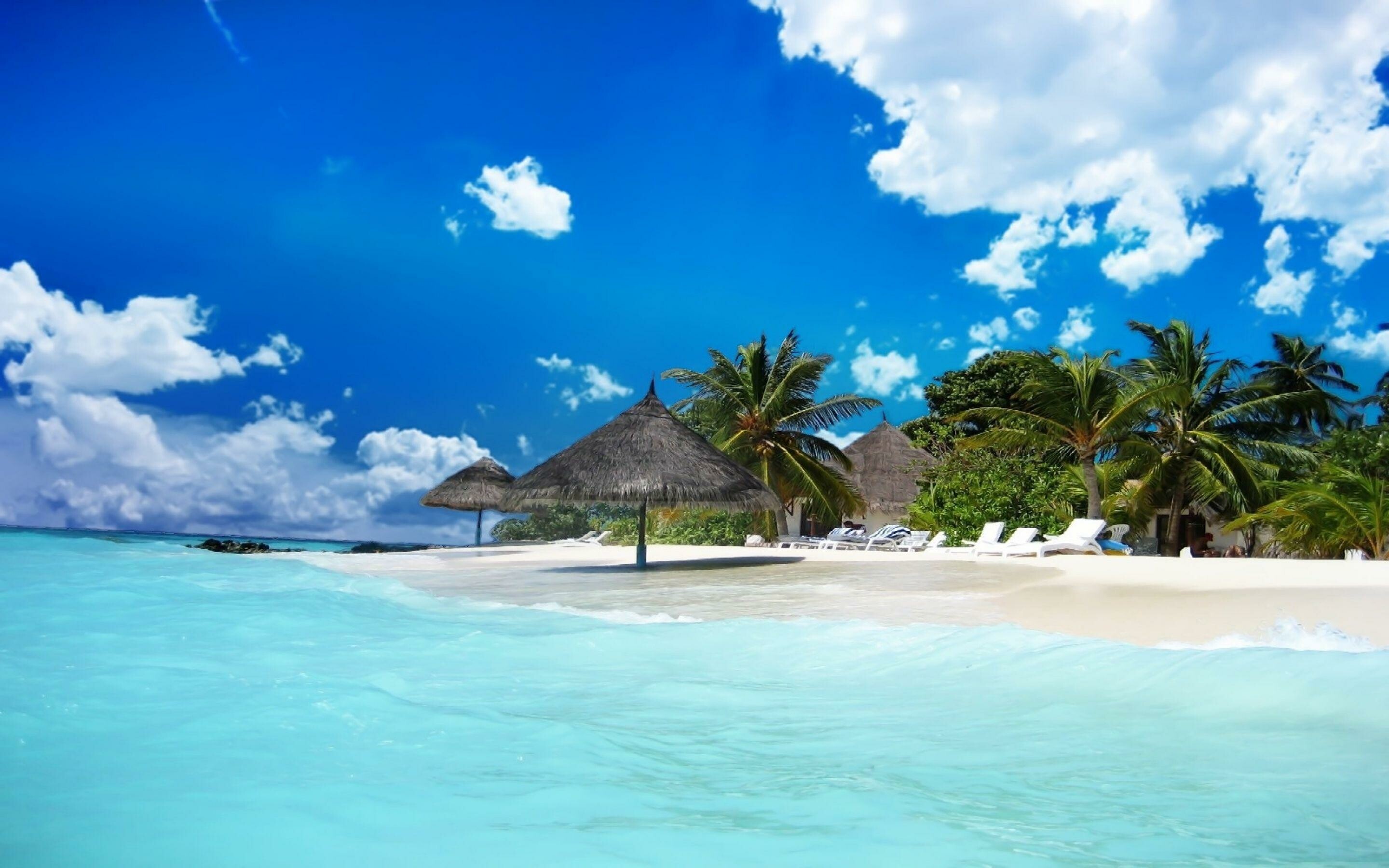 The Bahamas: Lucayan Archipelago, Beach, Warm sunny climate. 2880x1800 HD Background.