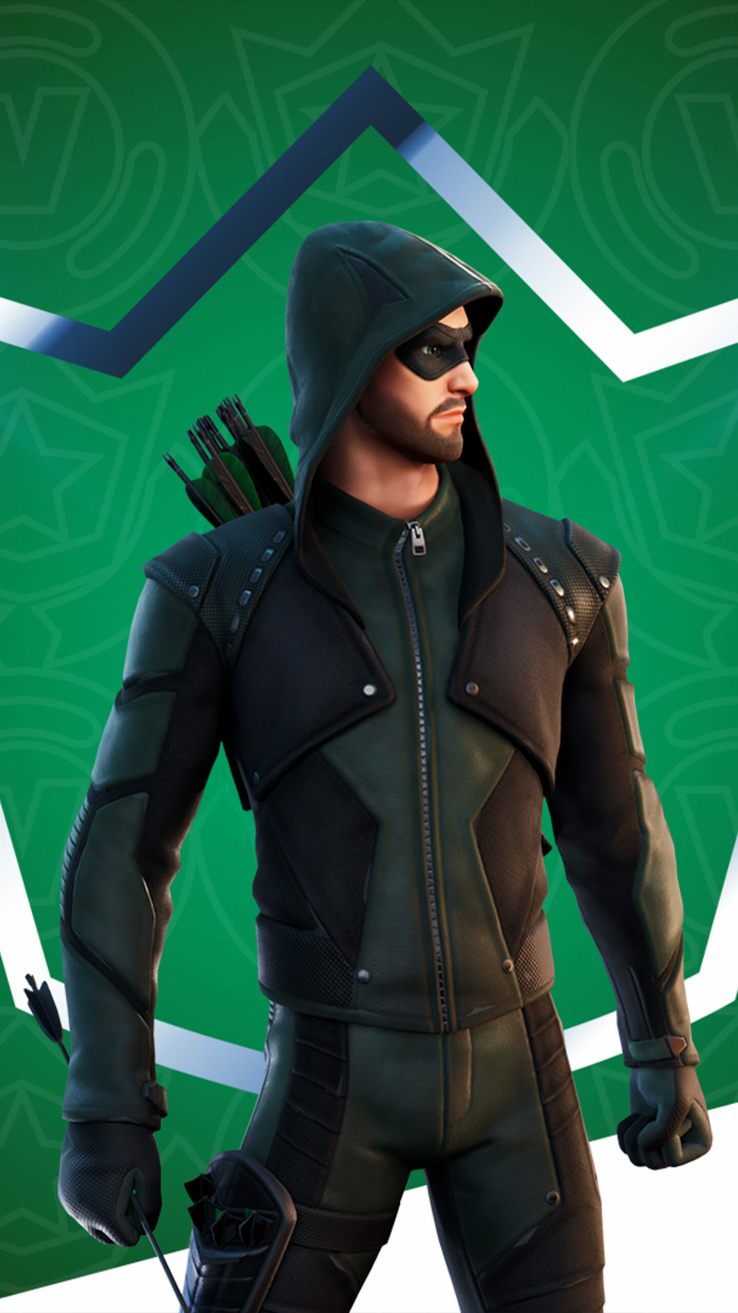 Green Arrow: A DC Series Outfit, Fortnite: Battle Royale. 1440x2560 HD Wallpaper.