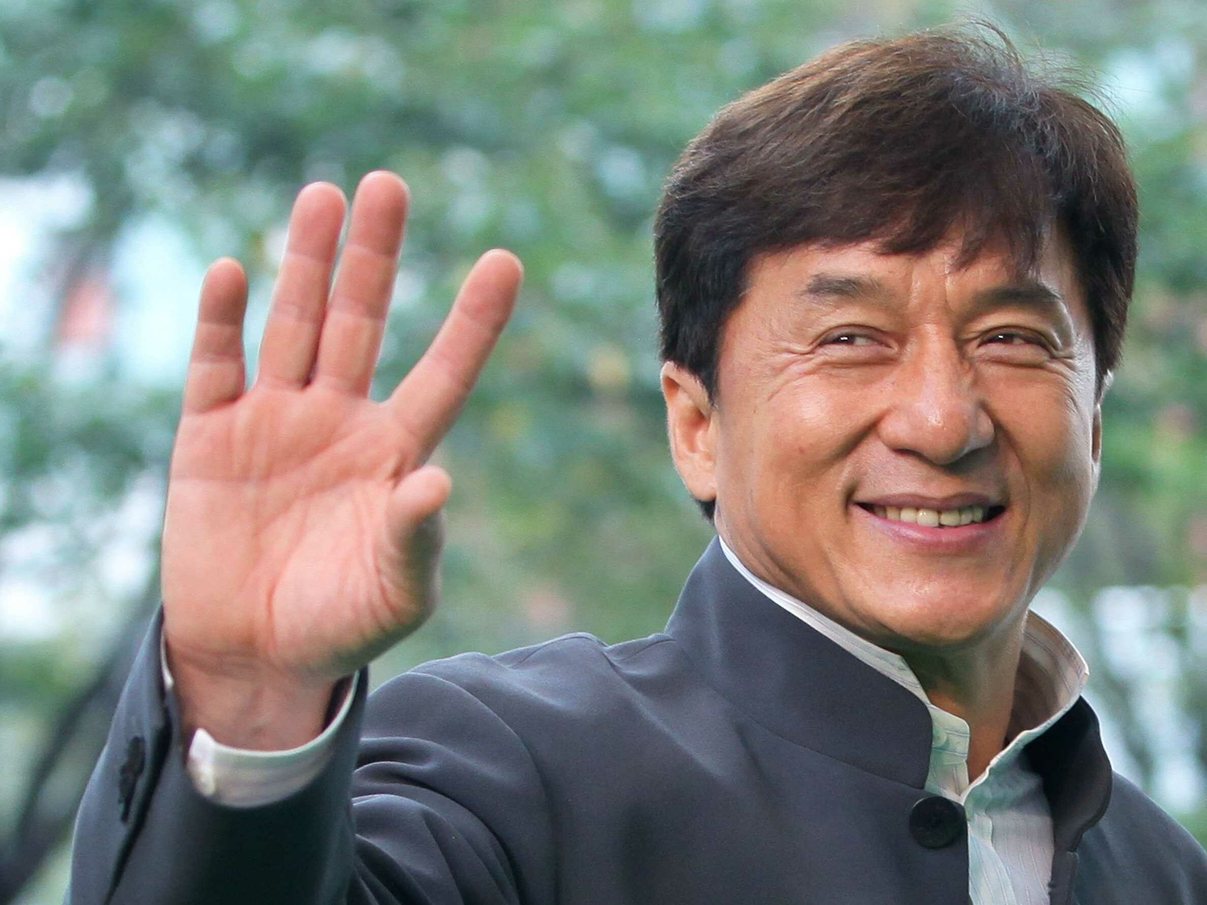 Jackie Chan, Wave wallpaper, HD quality, Striking design, 2380x1790 HD Desktop