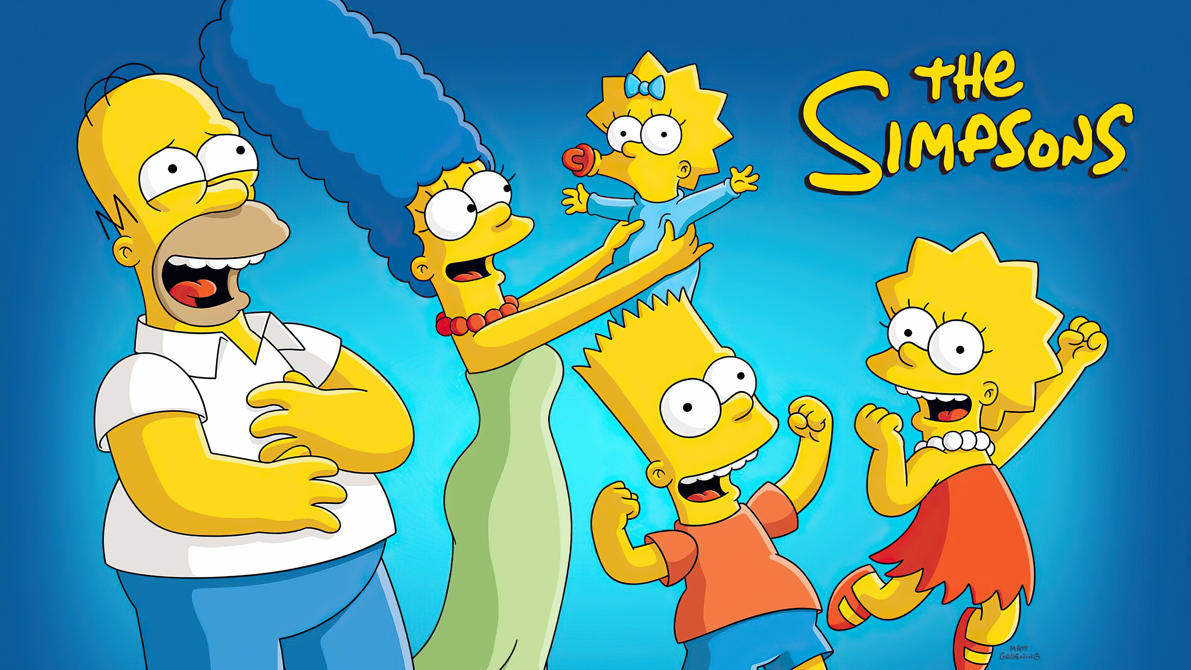 The Simpsons: The series is a satirical depiction of American life, epitomized by the titular family. 3840x2160 4K Wallpaper.