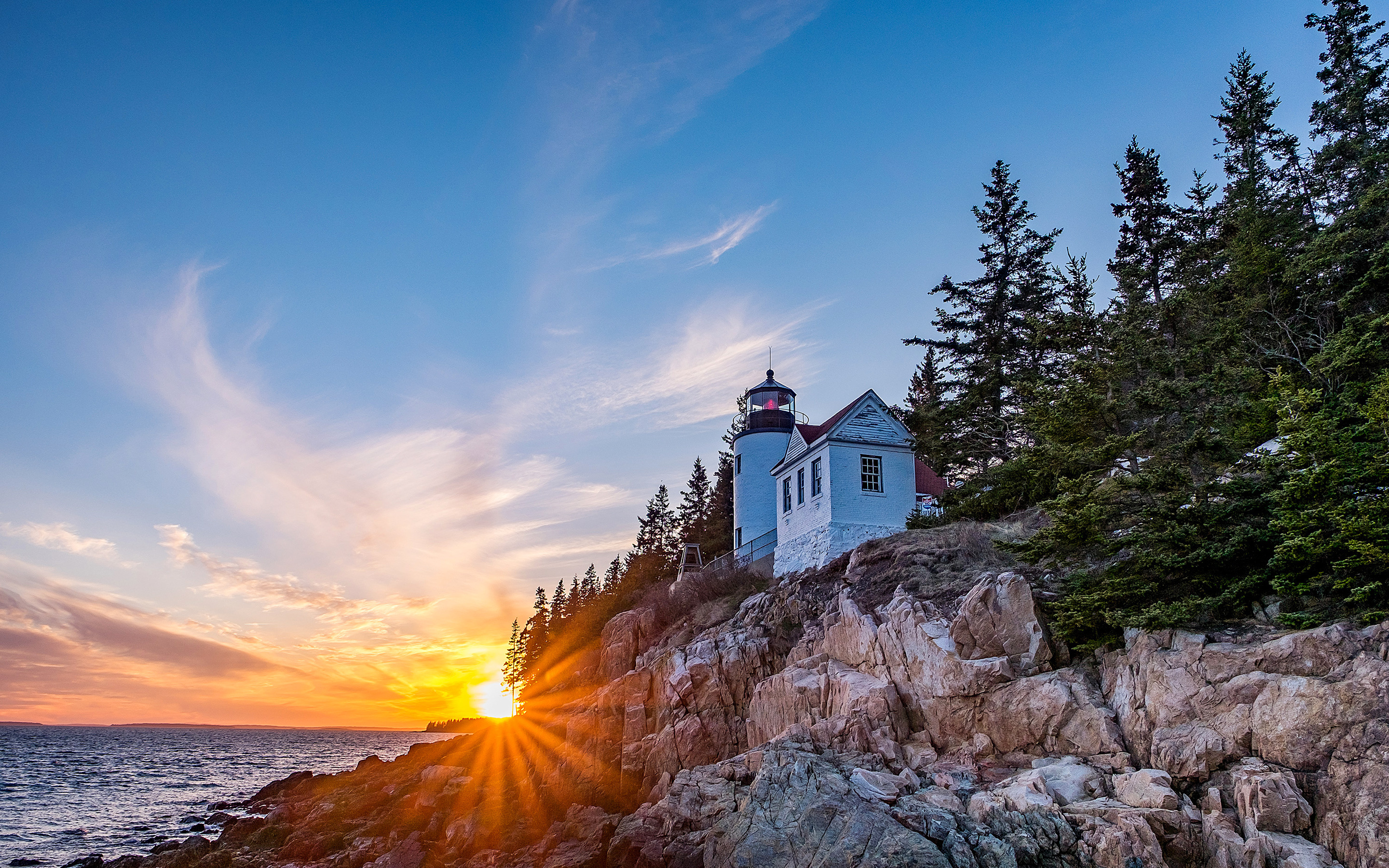 Mount Desert Island, Bass Harbor, Atlantic Ocean, Maine, 2880x1800 HD Desktop