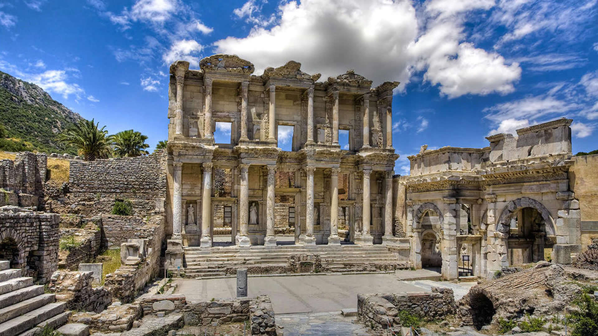 Ephesus heritage, Man-made wonder, 4K scenery, Ephesus pictures, 1920x1080 Full HD Desktop