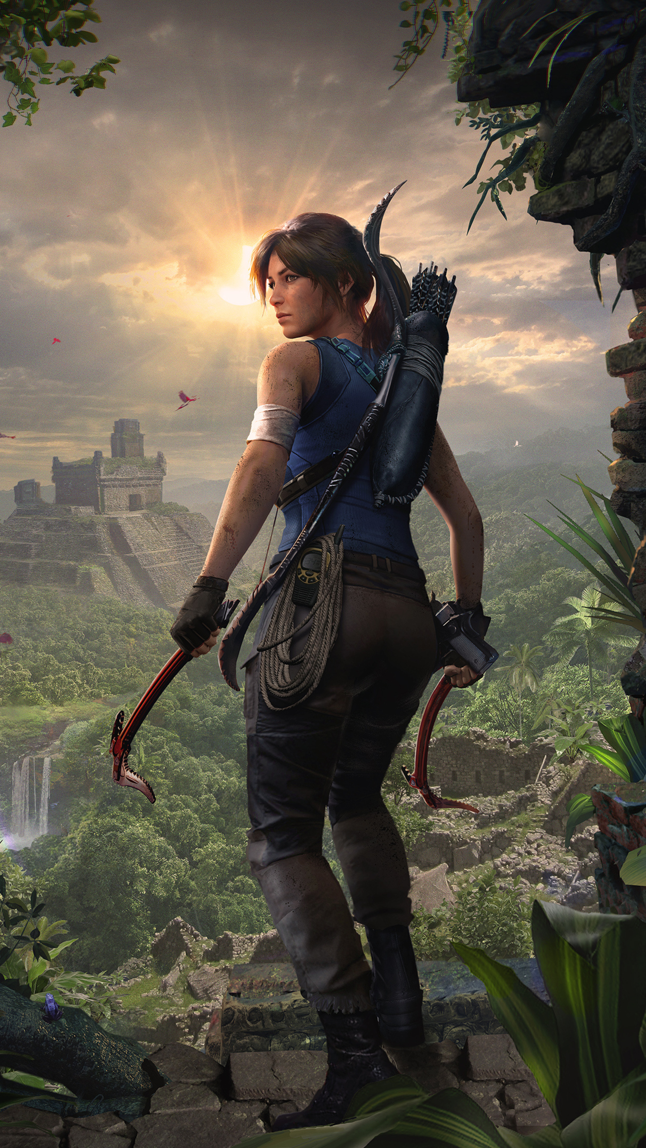 2019 Tomb Raider edition, Lara Croft's journey, Stunning visuals, Sony Xperia wallpapers, 2160x3840 4K Handy