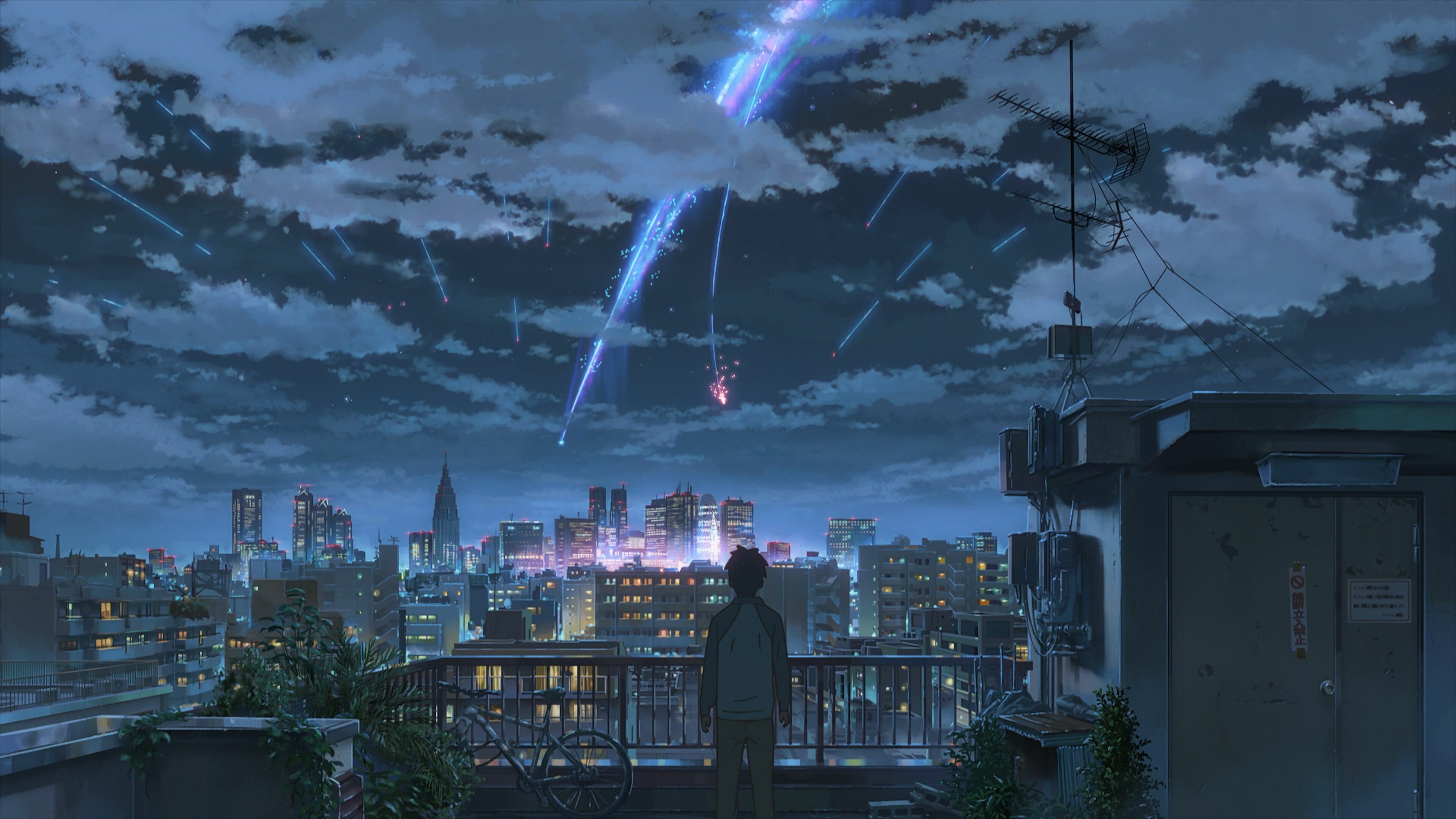 Your Name: Anime, A 2016 Japanese animated romantic fantasy film produced by CoMix Wave Films. 3840x2160 4K Wallpaper.