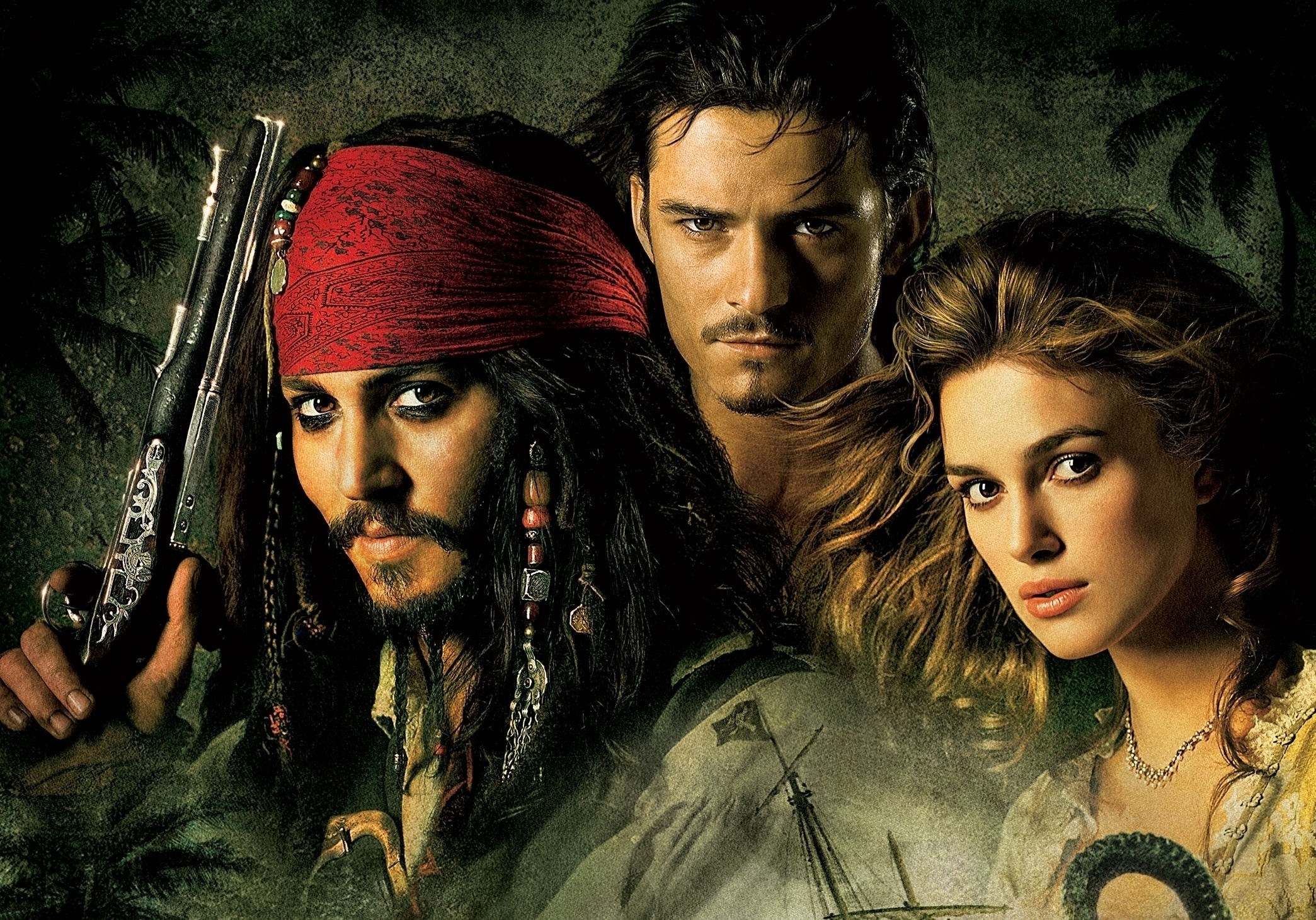 Orlando Bloom, Curse of the Black Pearl, Pirates of the Caribbean, Johnny Depp, 2090x1460 HD Desktop