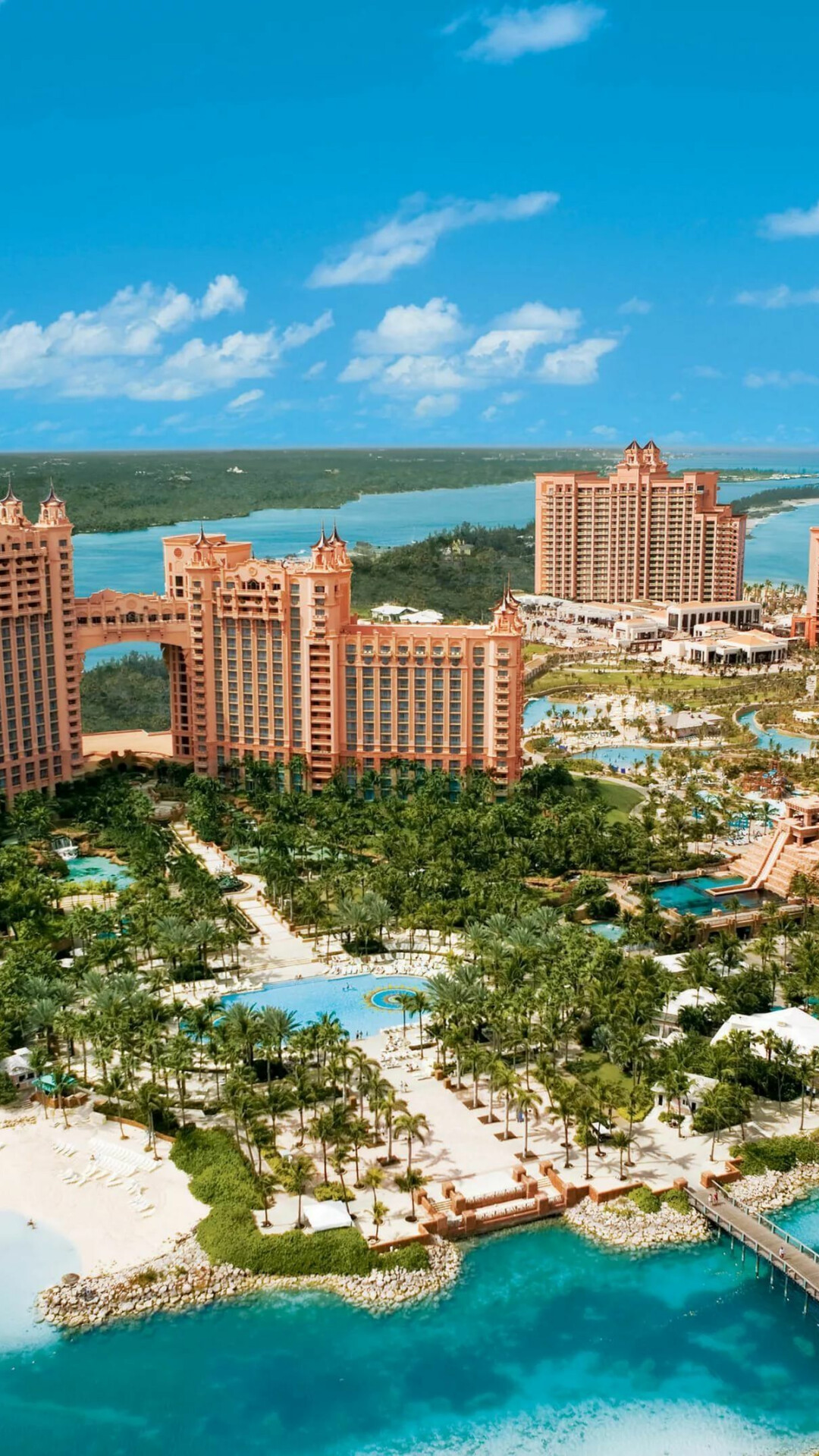The Bahamas: Atlantis Paradise Island, An ocean-themed resort. 1080x1920 Full HD Background.