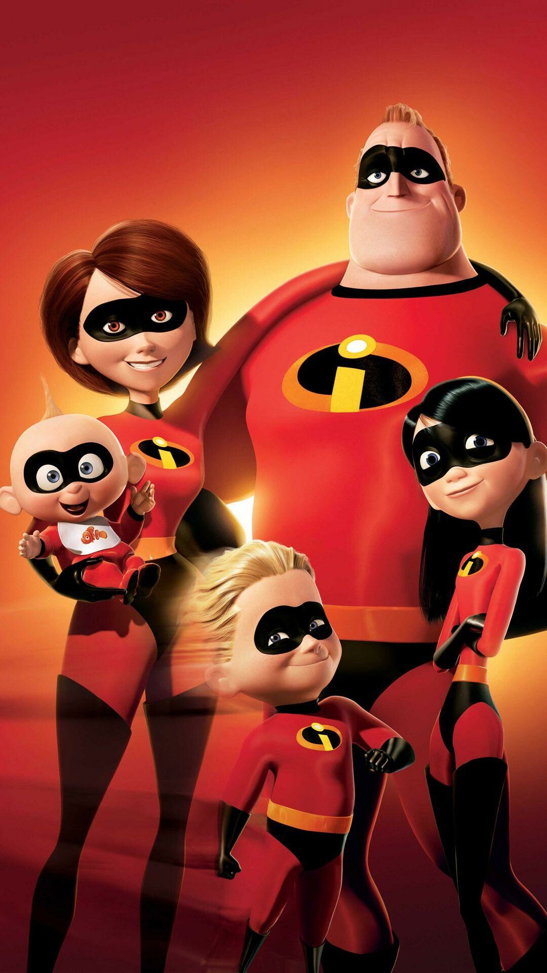 The Incredibles: Winner of the Annie Award for Best Animated Feature. 1080x1920 Full HD Background.