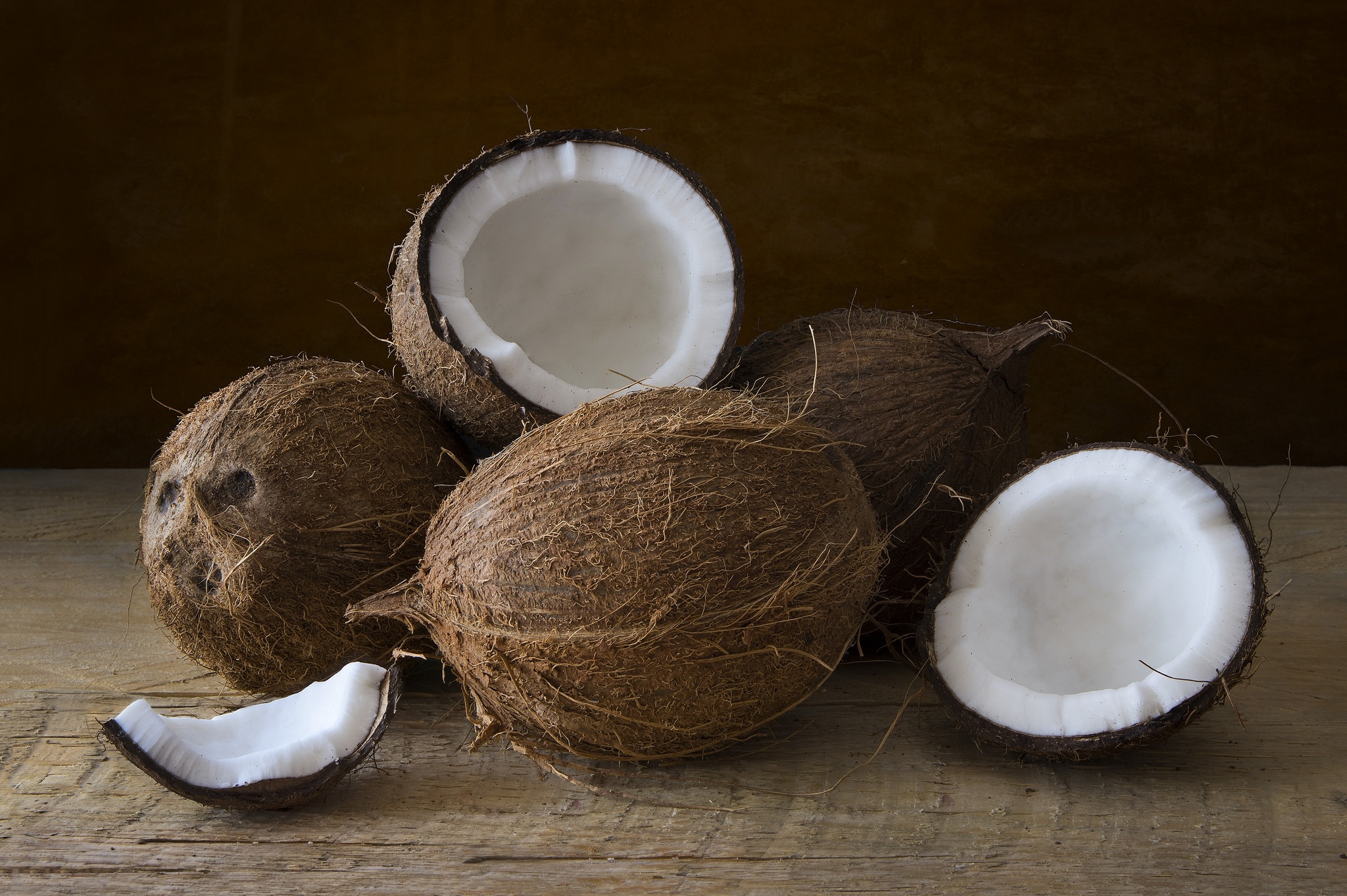 Coconut: A fibrous one-seeded drupe, Superfood. 2050x1370 HD Background.