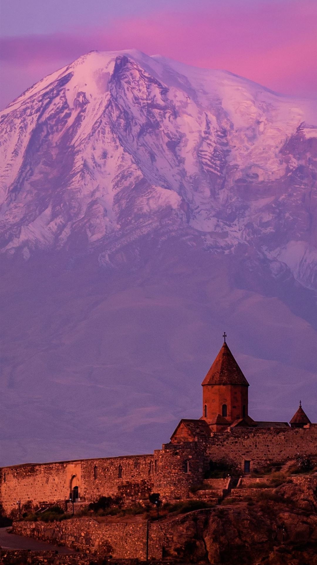 Armenia: Khor Virap, Armenia's most sacred monastery. 1080x1920 Full HD Wallpaper.