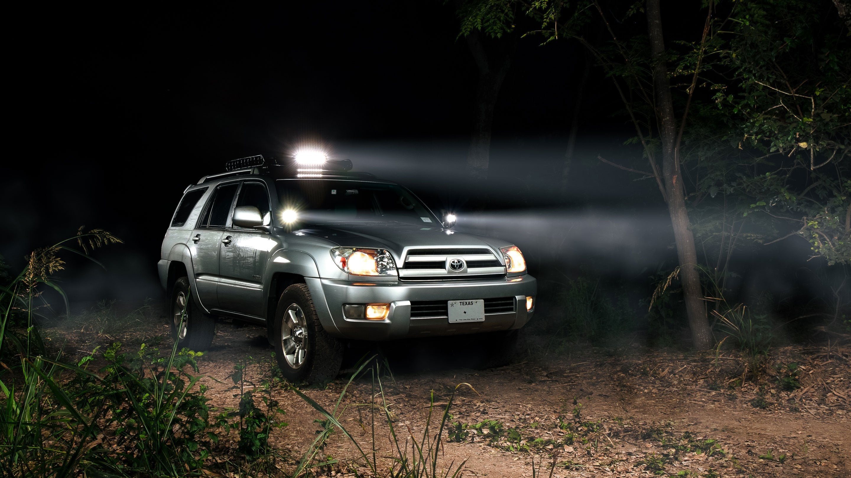 Toyota 4Runner, LED light bars, Enhanced visibility, Off-road accessory, 2880x1620 HD Desktop
