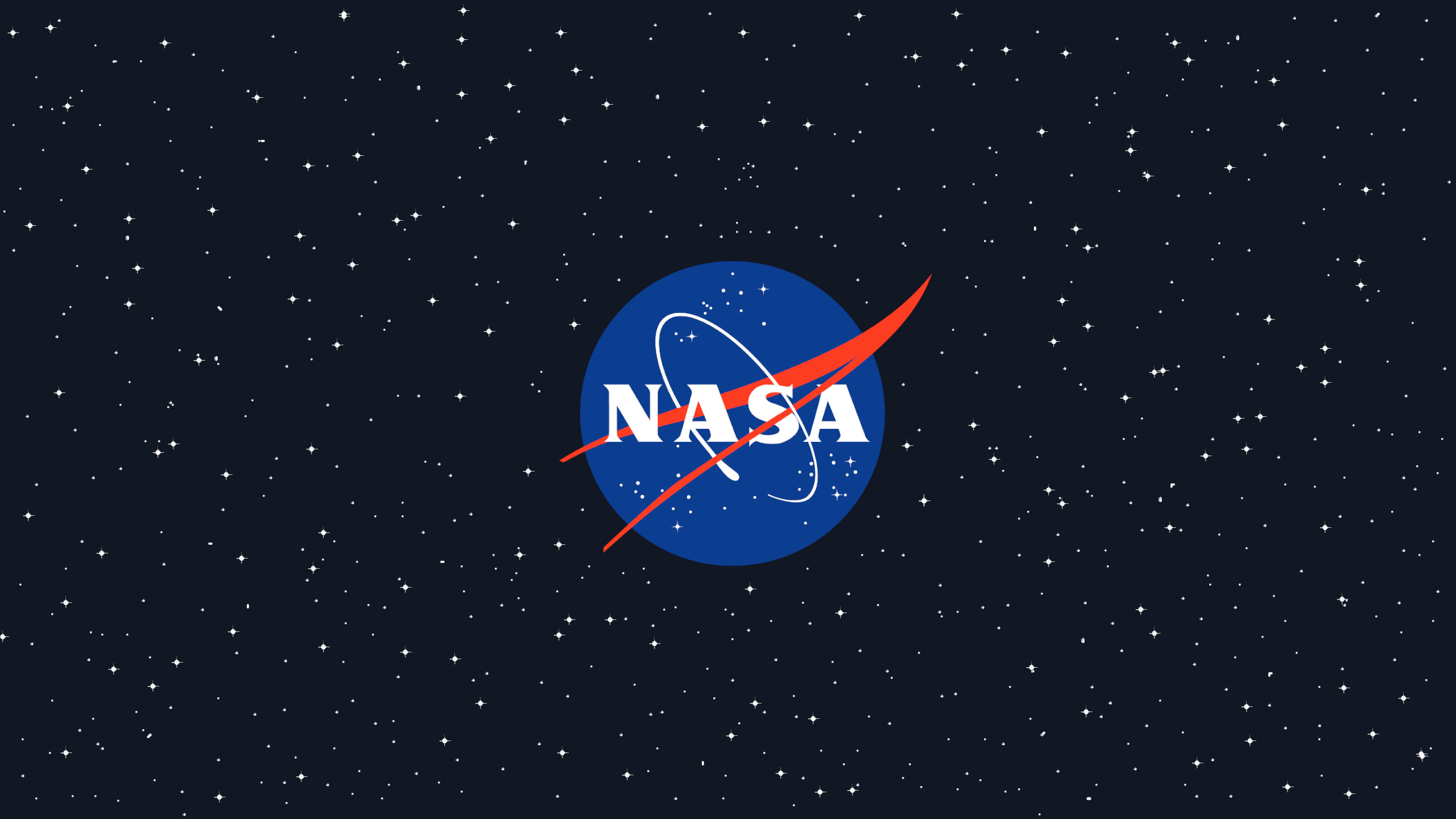 NASA: National Aeronautics and Space Administration, Logo. 2560x1440 HD Wallpaper.