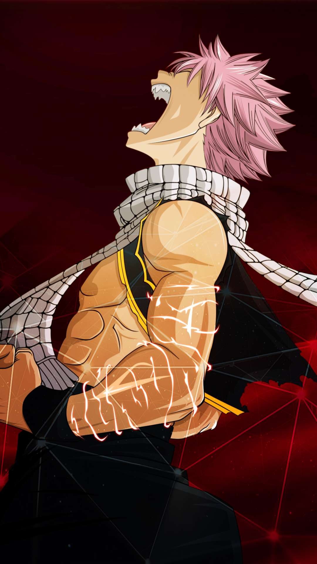 Natsu (Fairy Tail): Ability to eat flames gives him immunity to most types of flames. 1080x1920 Full HD Wallpaper.