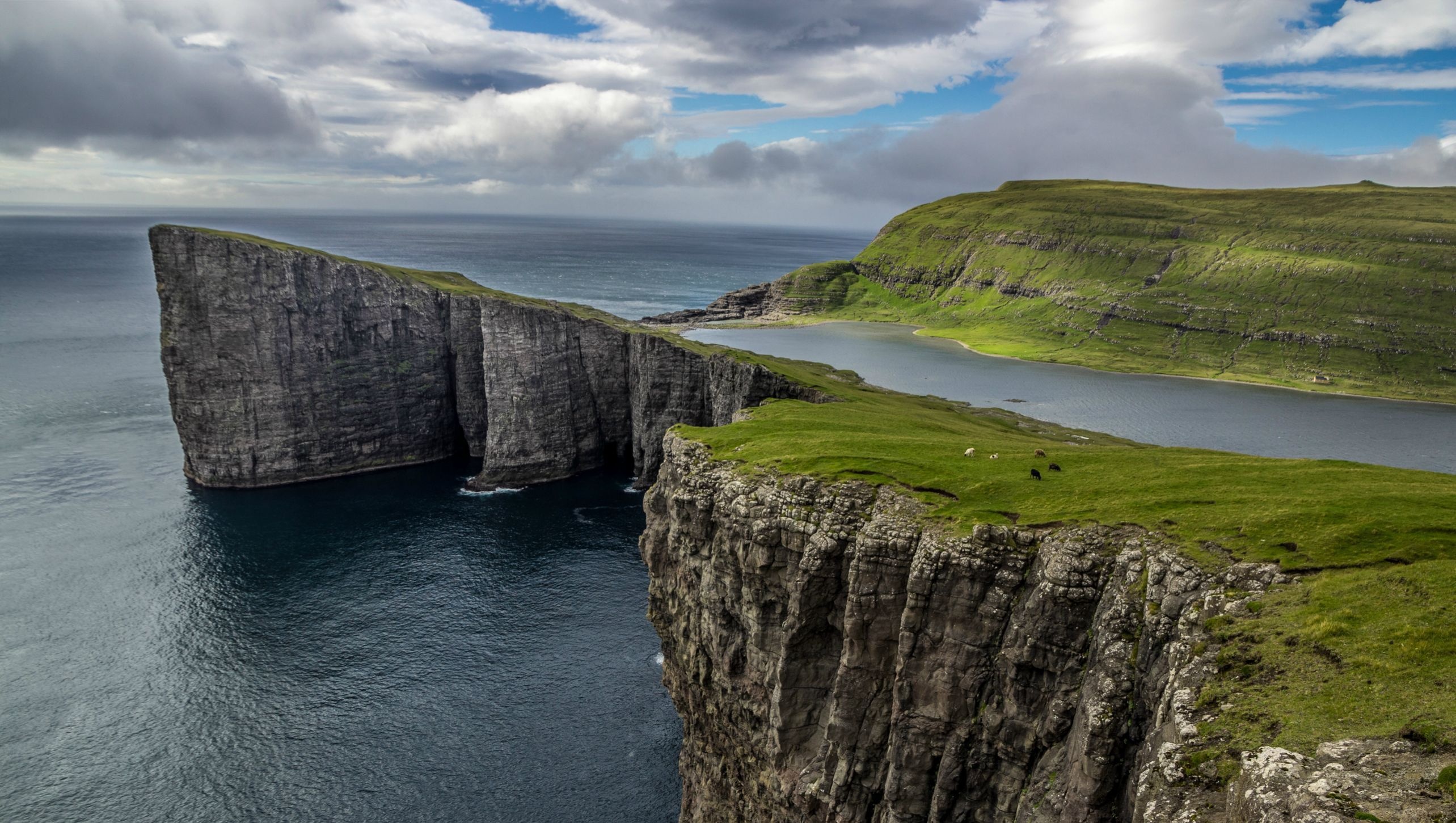 Faroe Islands, High-quality wallpapers, Scenic beauty, Landscape, 2570x1460 HD Desktop