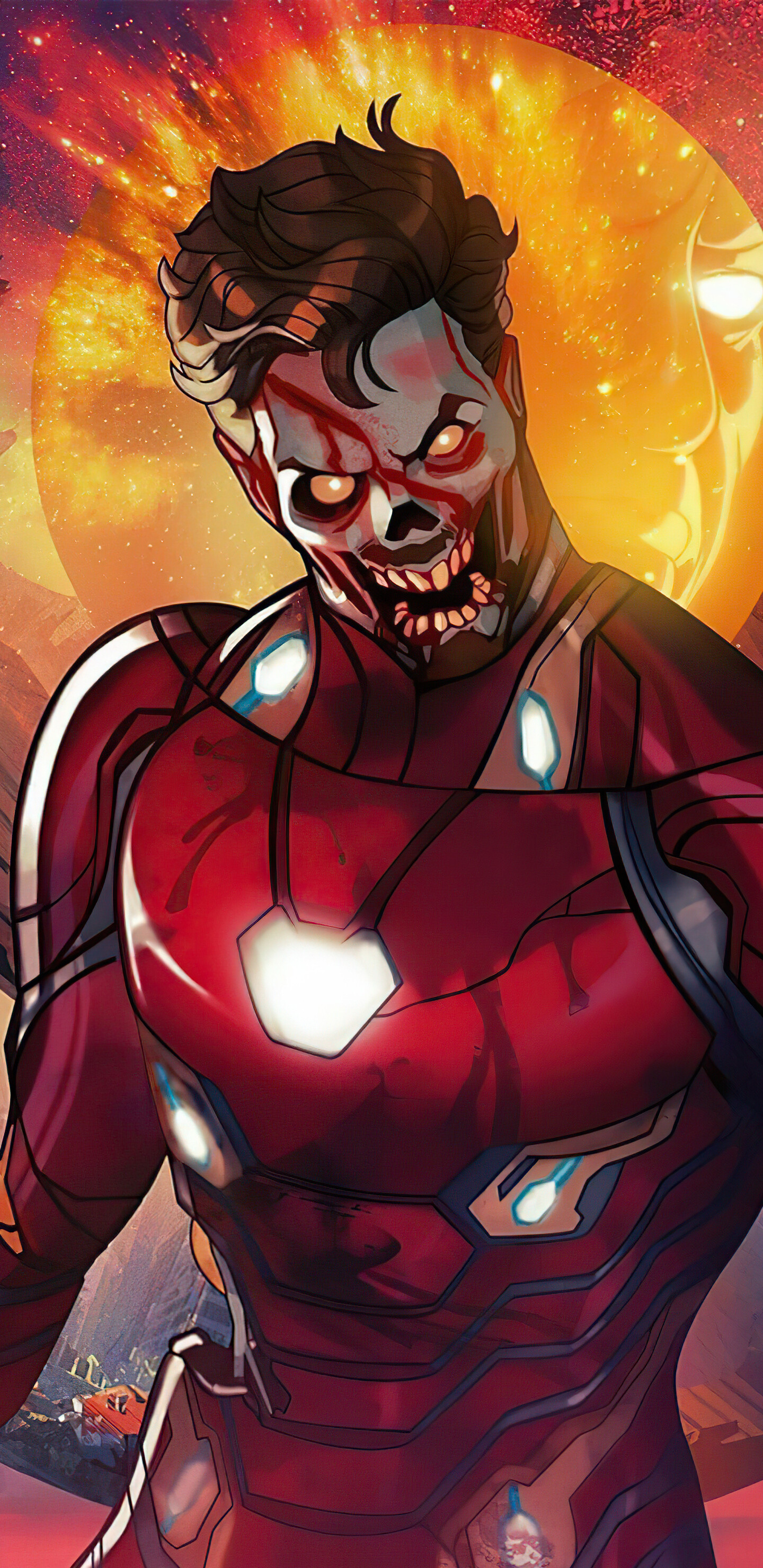 What If...?: Iron Man Zombie, Jeffrey Wright narrates the series as the Watcher. 1440x2960 HD Wallpaper.