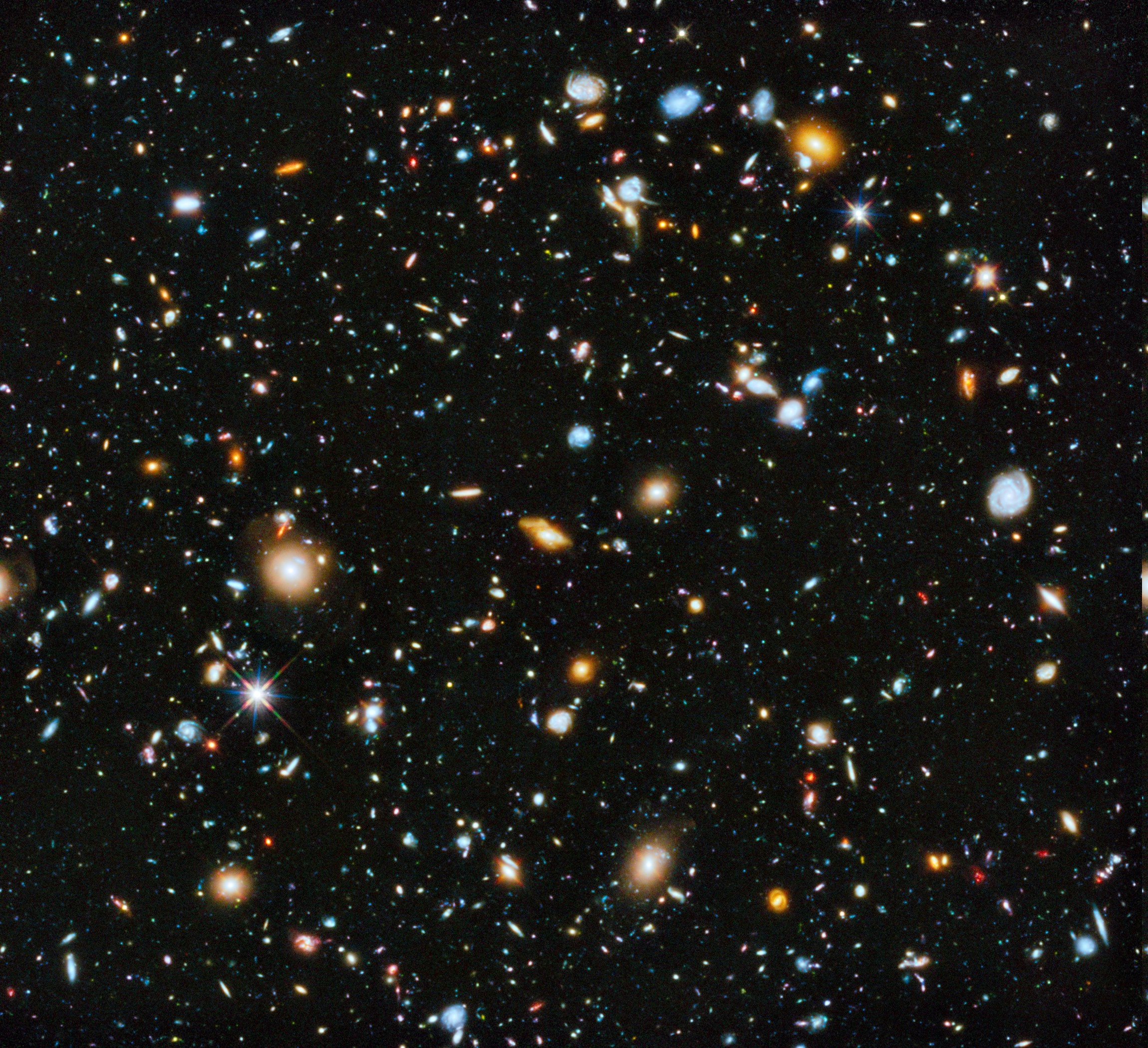 Hubble Deep Field, Captivating wallpaper, Deep space galaxies, Celestial beauty, 2300x2100 HD Desktop