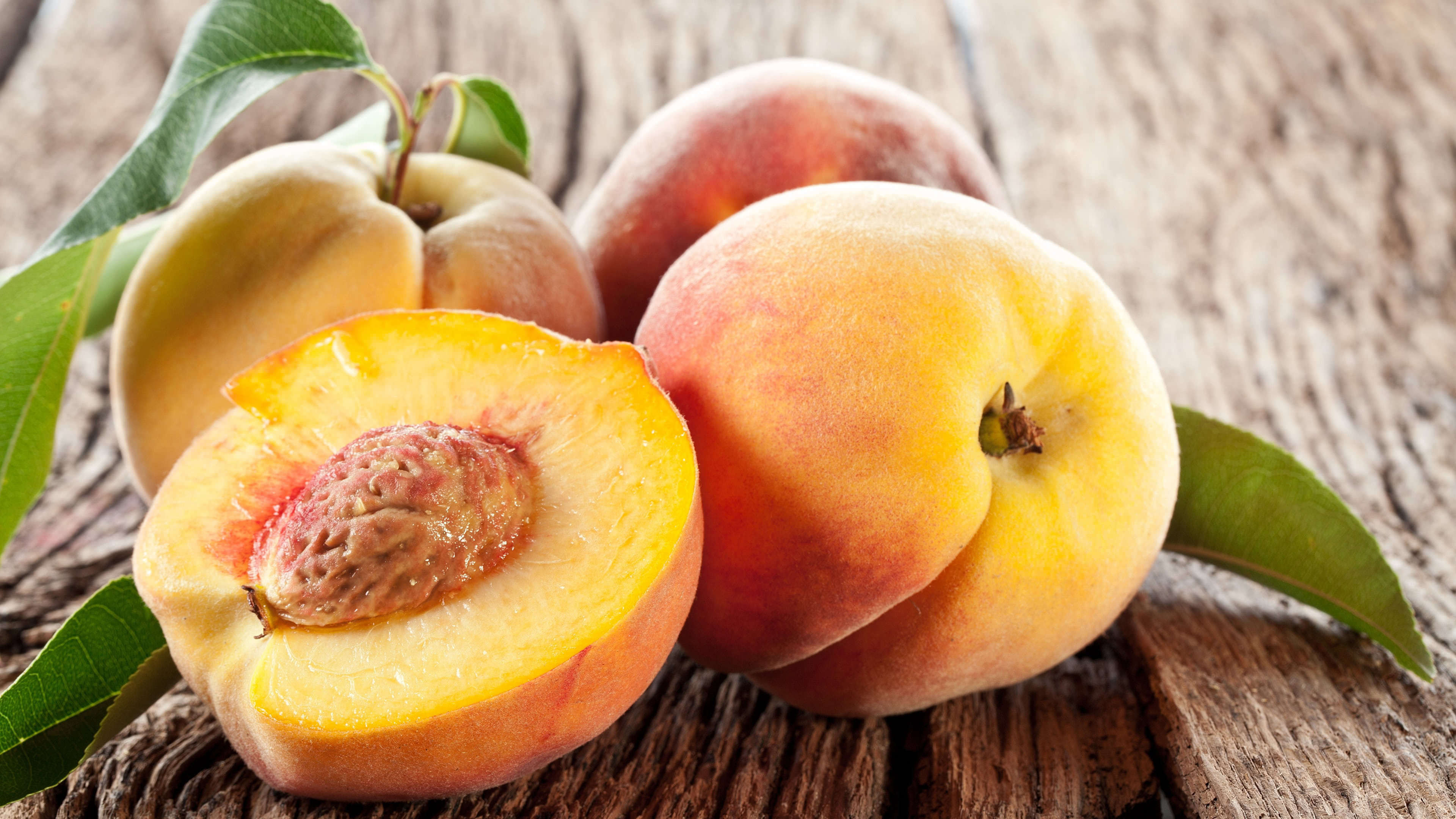Peach: Peaches, Whole food, Staple food. 3840x2160 4K Wallpaper.