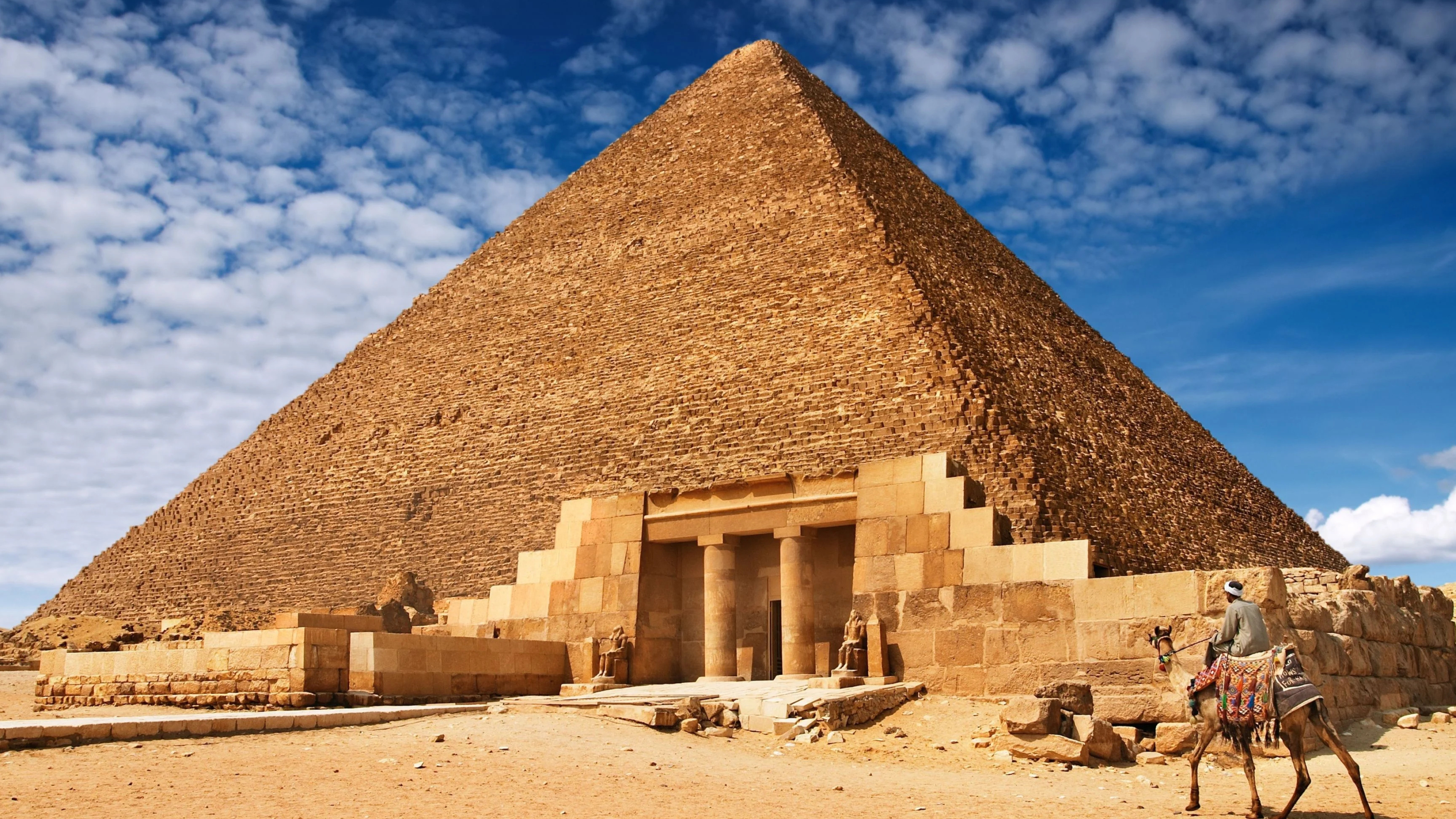 Pyramids of Giza, Egyptian pyramids wallpapers, Timeless backgrounds, Architectural marvels, 3840x2160 4K Desktop