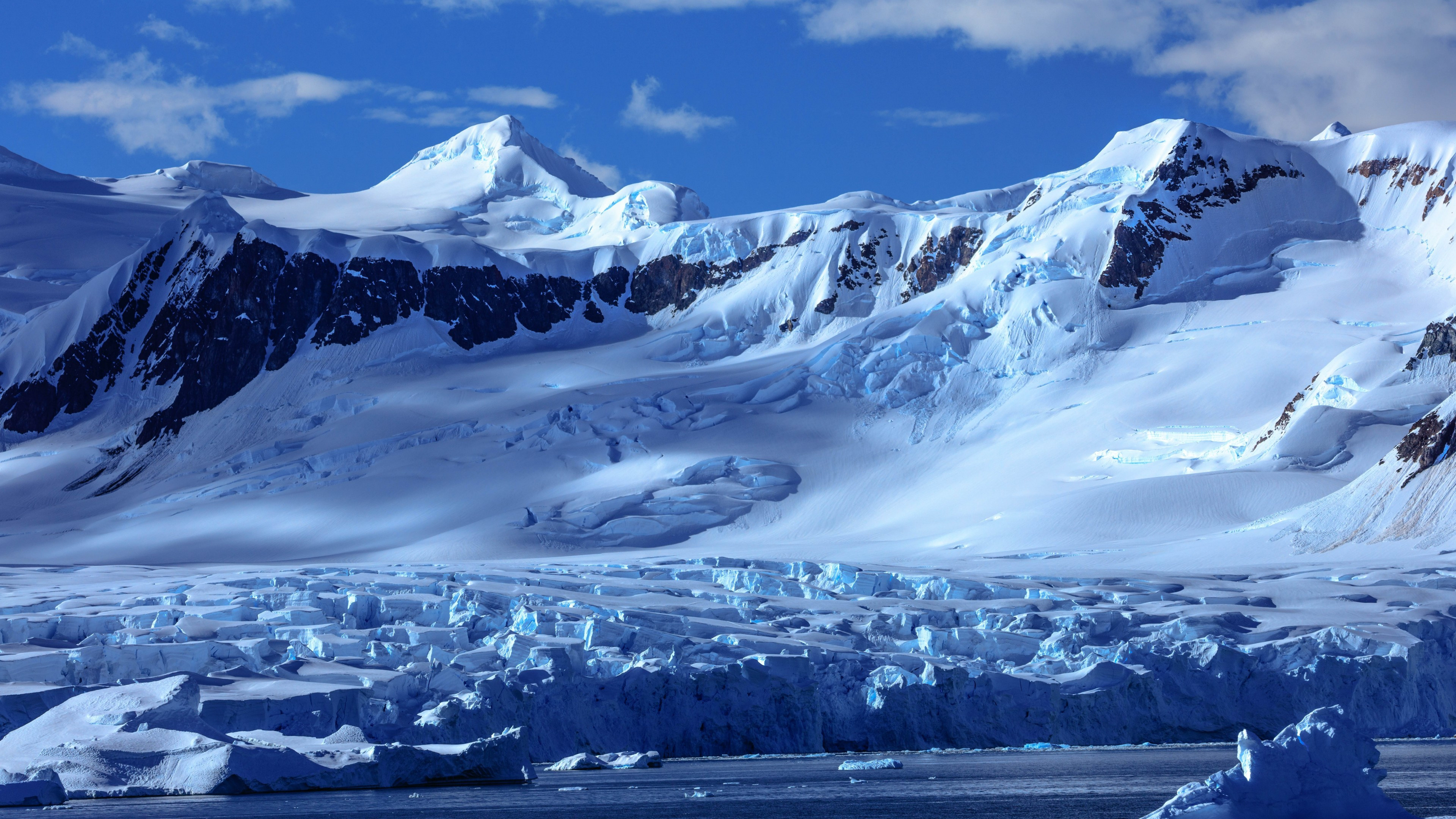Antarctica Travels, Snow-capped mountains, Glacier wonders, UHD wallpapers, 3840x2160 4K Desktop