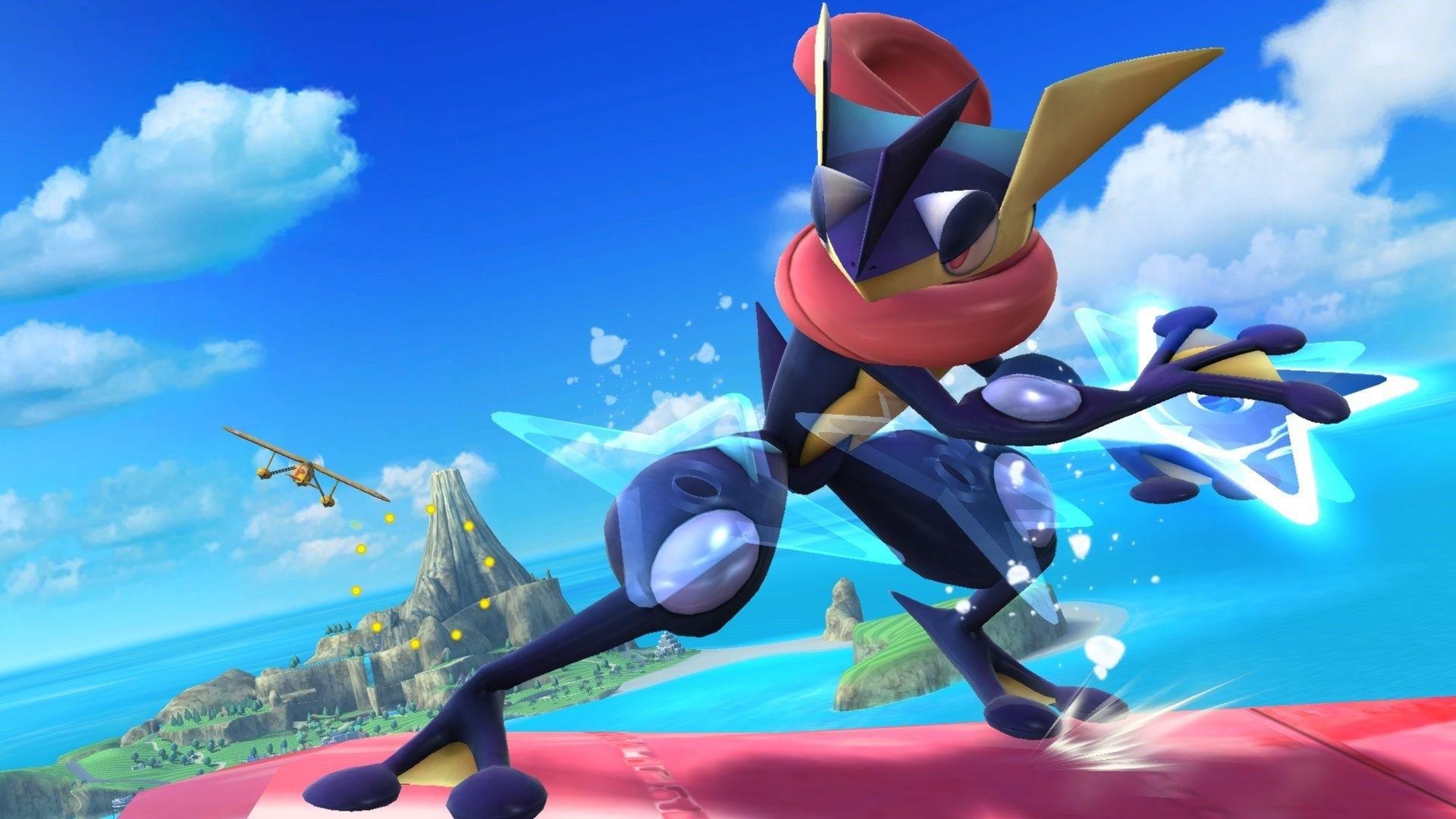 Greninja: Has resistance to Fire, Water, Ice, and Steel-type moves. 1920x1080 Full HD Background.
