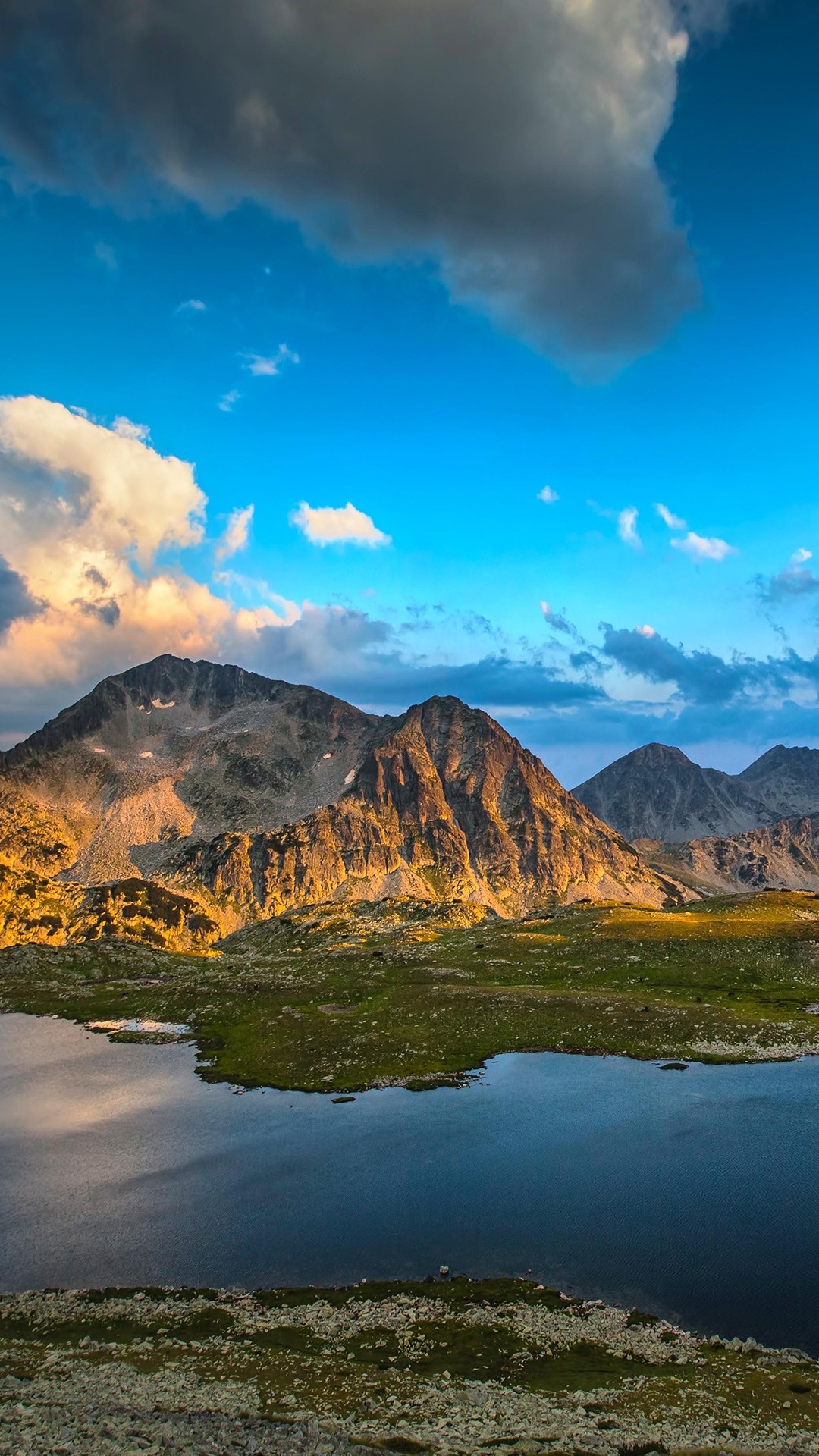 Kamenitsa peak, Tevno lake, Pirin mountain, Windows 10 spotlight, 1080x1920 Full HD Handy