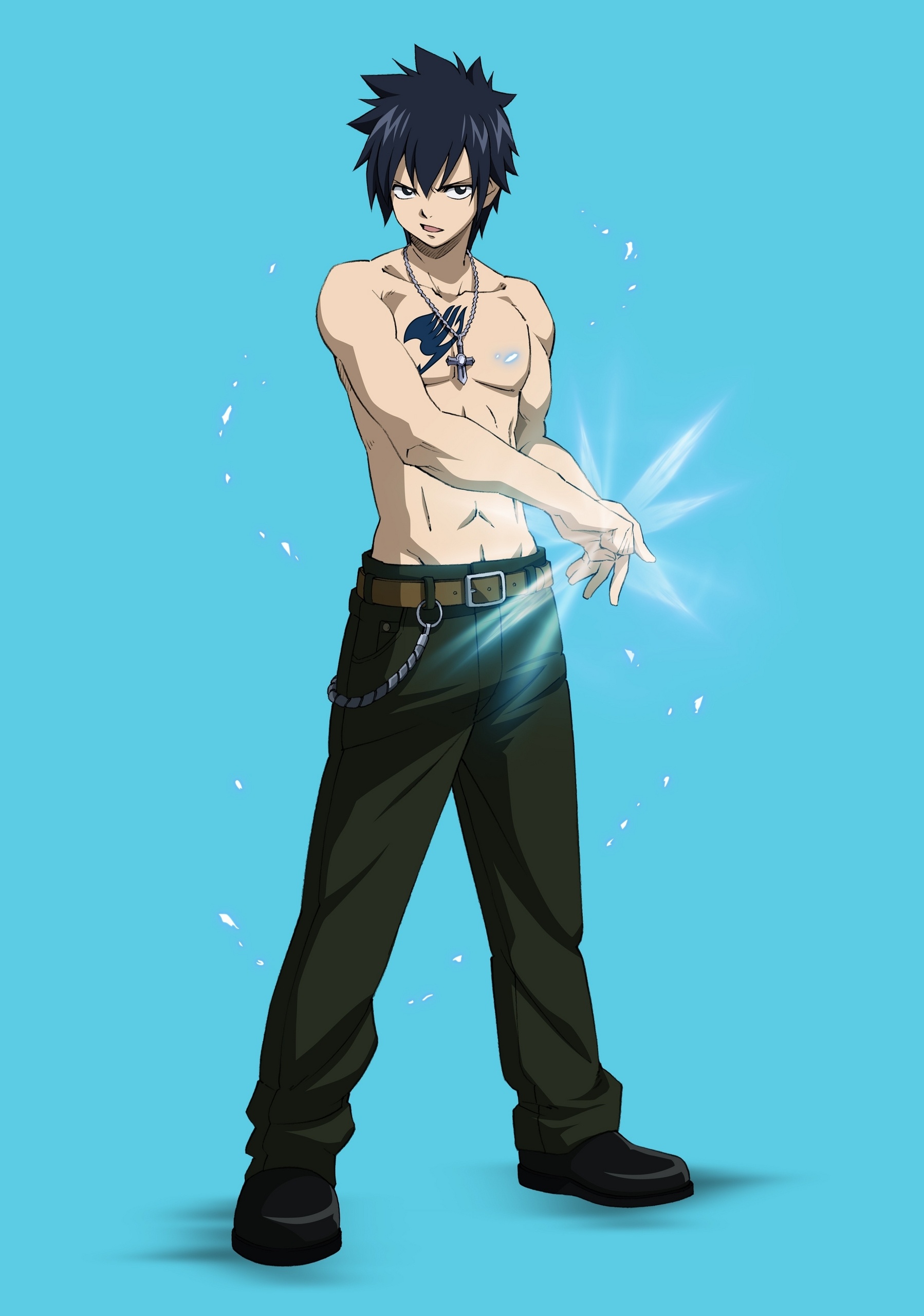 Gray Fullbuster: Ice-Make: Lance, Creating long, curved ice lances for shooting toward the enemy. 1800x2560 HD Background.