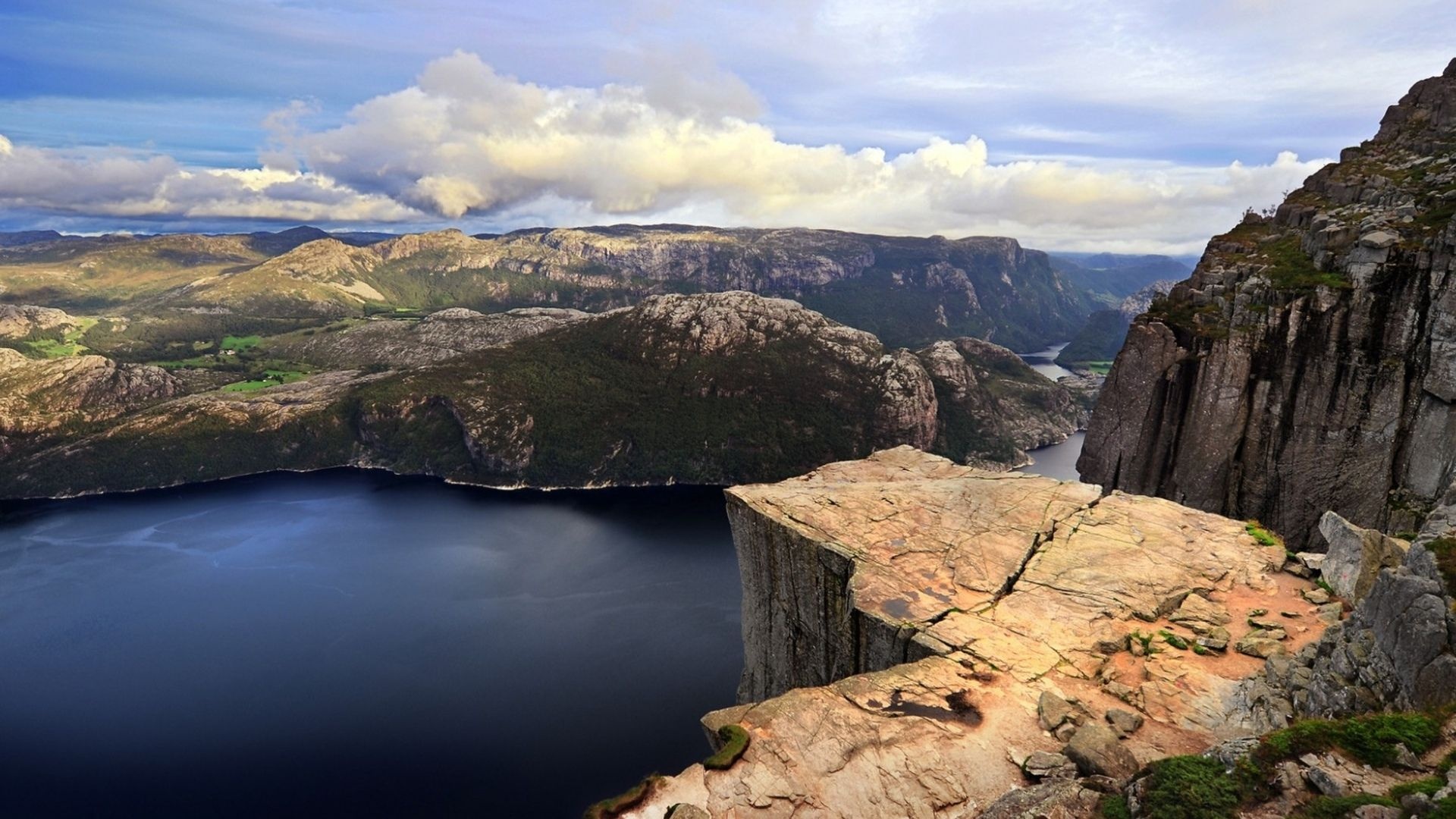Pulpit Rock, Songesand, Landscape beauty, Norway, 1920x1080 Full HD Desktop