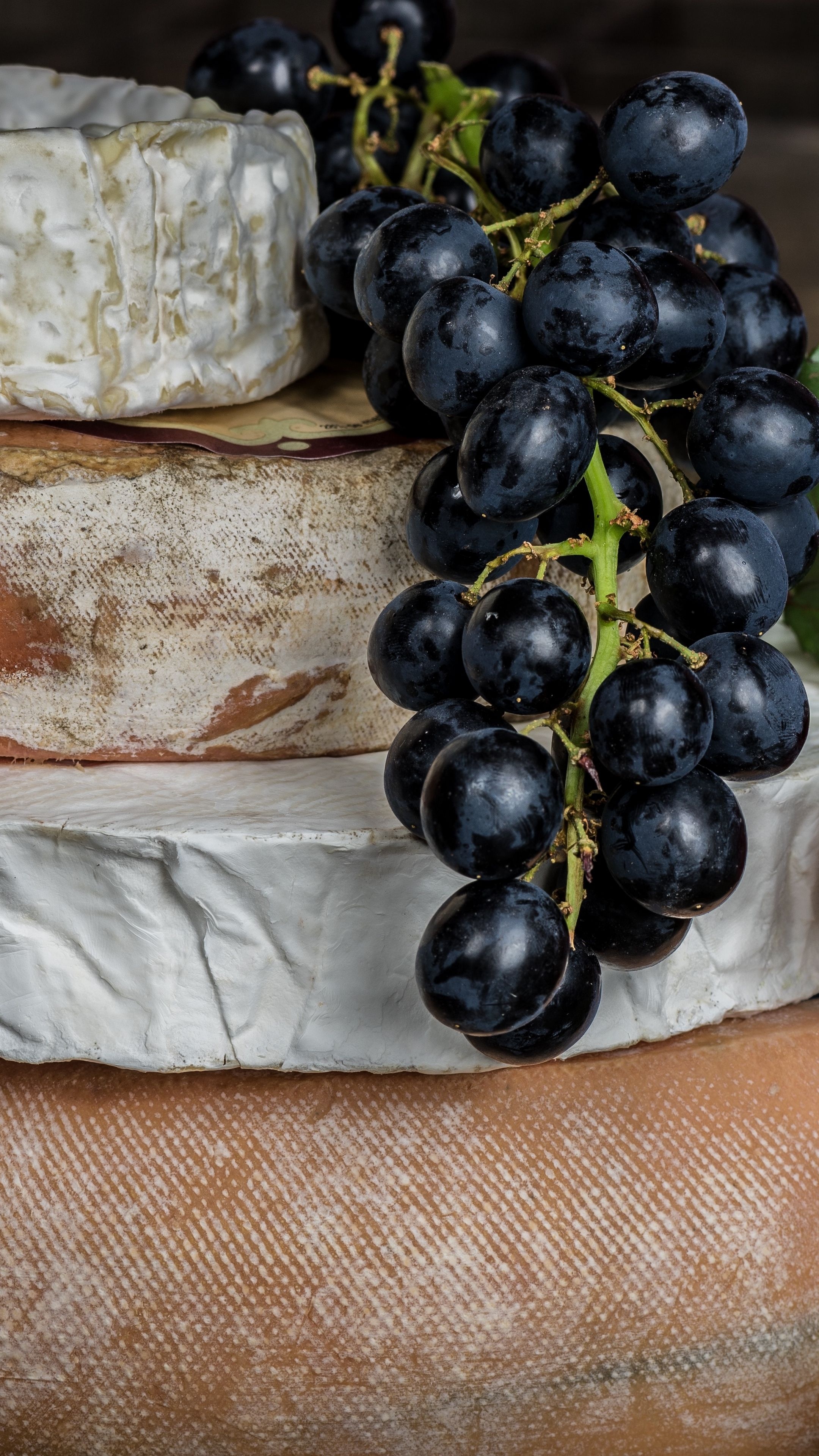 Cheese: Style, texture and flavor depend on the origin of the milk. 2160x3840 4K Background.