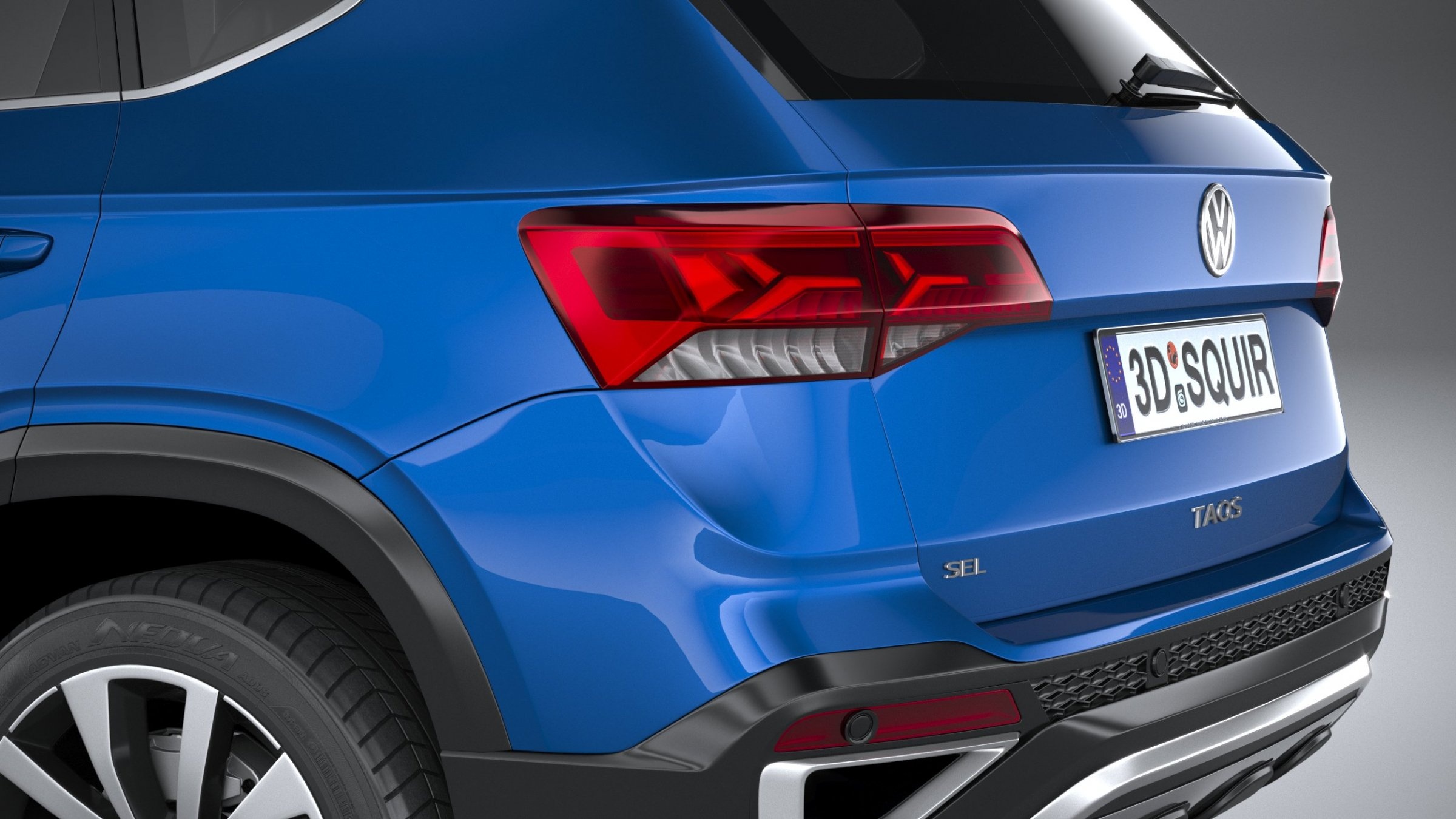 Volkswagen Taos, 3D model showcase, Intricate details, Realistic renderings, 2400x1350 HD Desktop