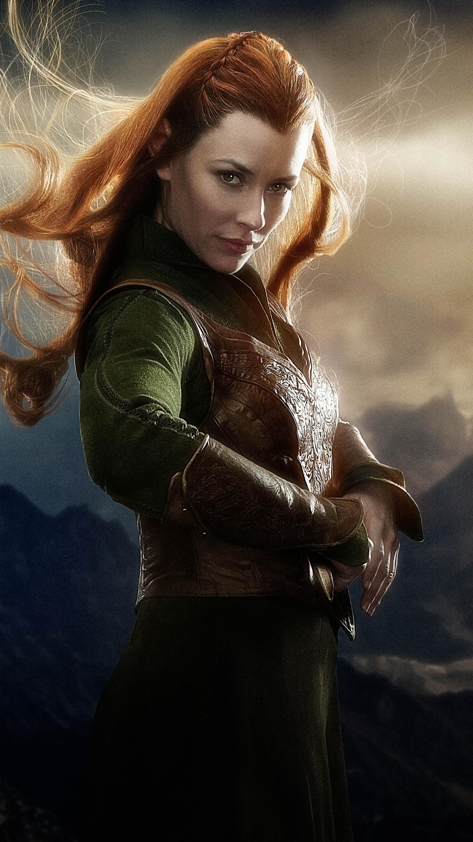 Phone wallpaper, Desolation of Smaug, Tauriel the Elf, Love story, 1540x2740 HD Phone